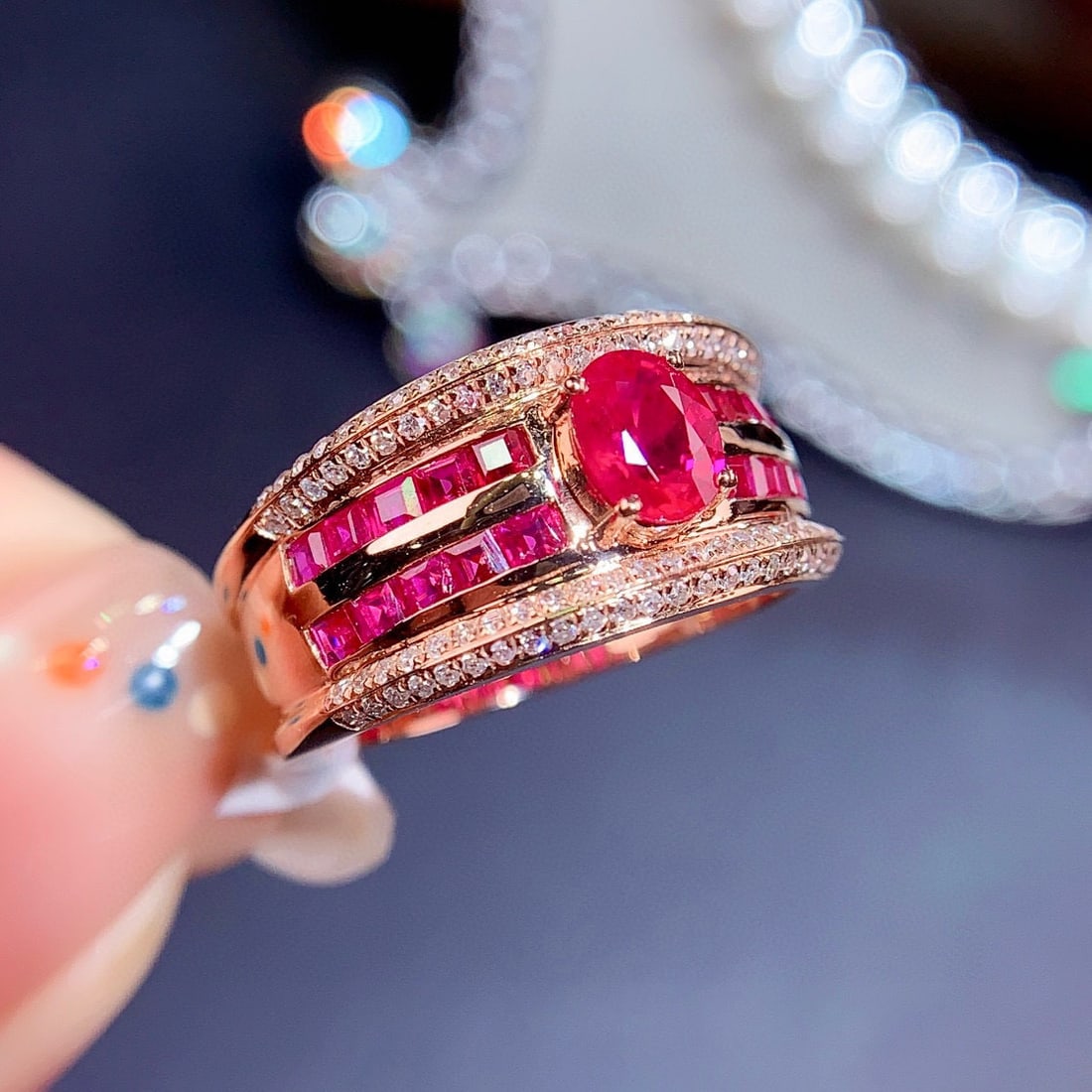 14K GOLD 1.48 CTW NATURAL RUBY & RUBY RING - 2