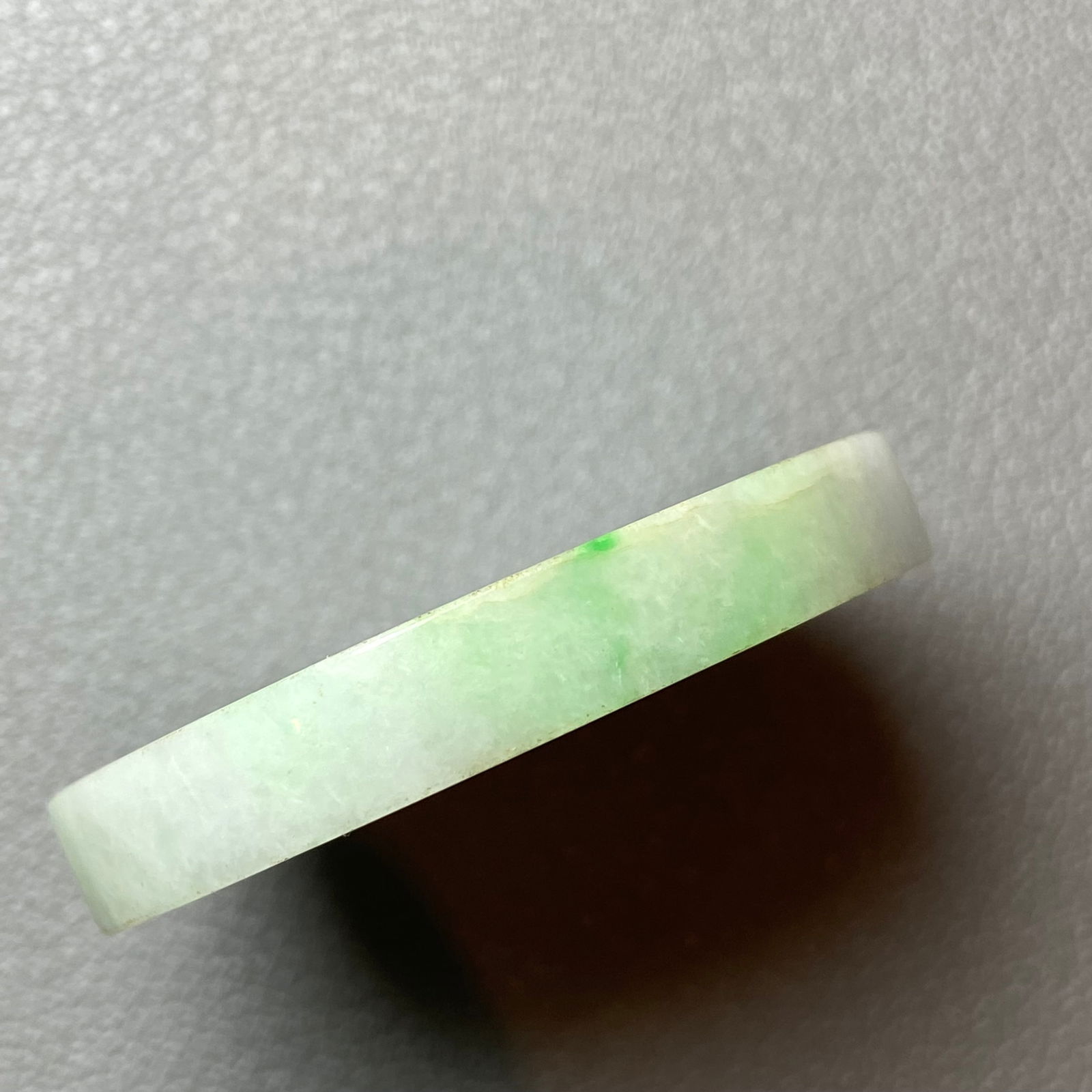 Grade A Apple Green Jadeite Jade carved Ping An Kou - 7