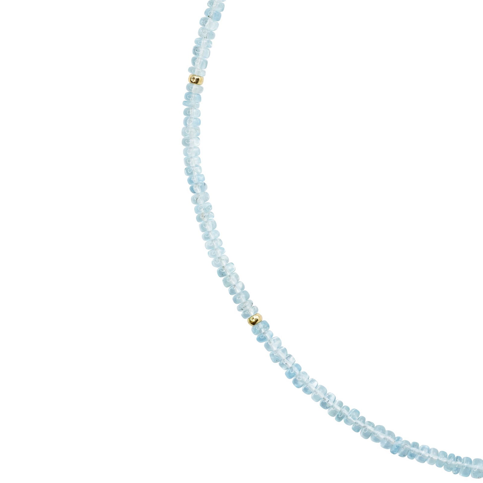 Birthstone March Aquamarine Necklace 18K Gold - 2