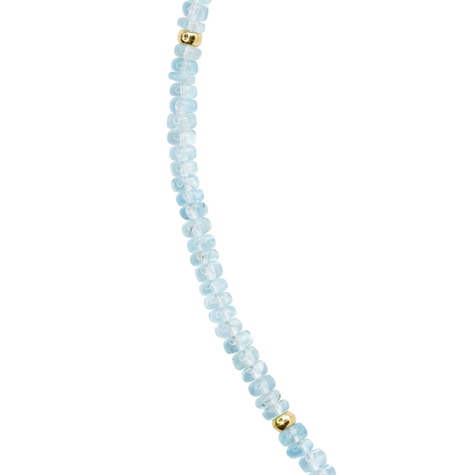 Birthstone March Aquamarine Necklace 18K Gold - 7