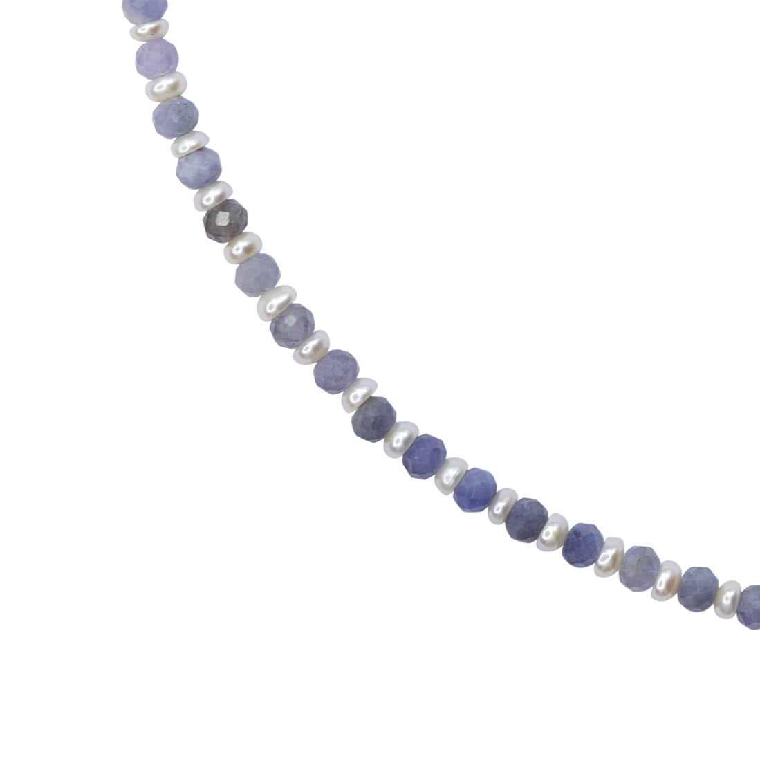 Tanzanite Pearl Necklace 14K Gold - 4