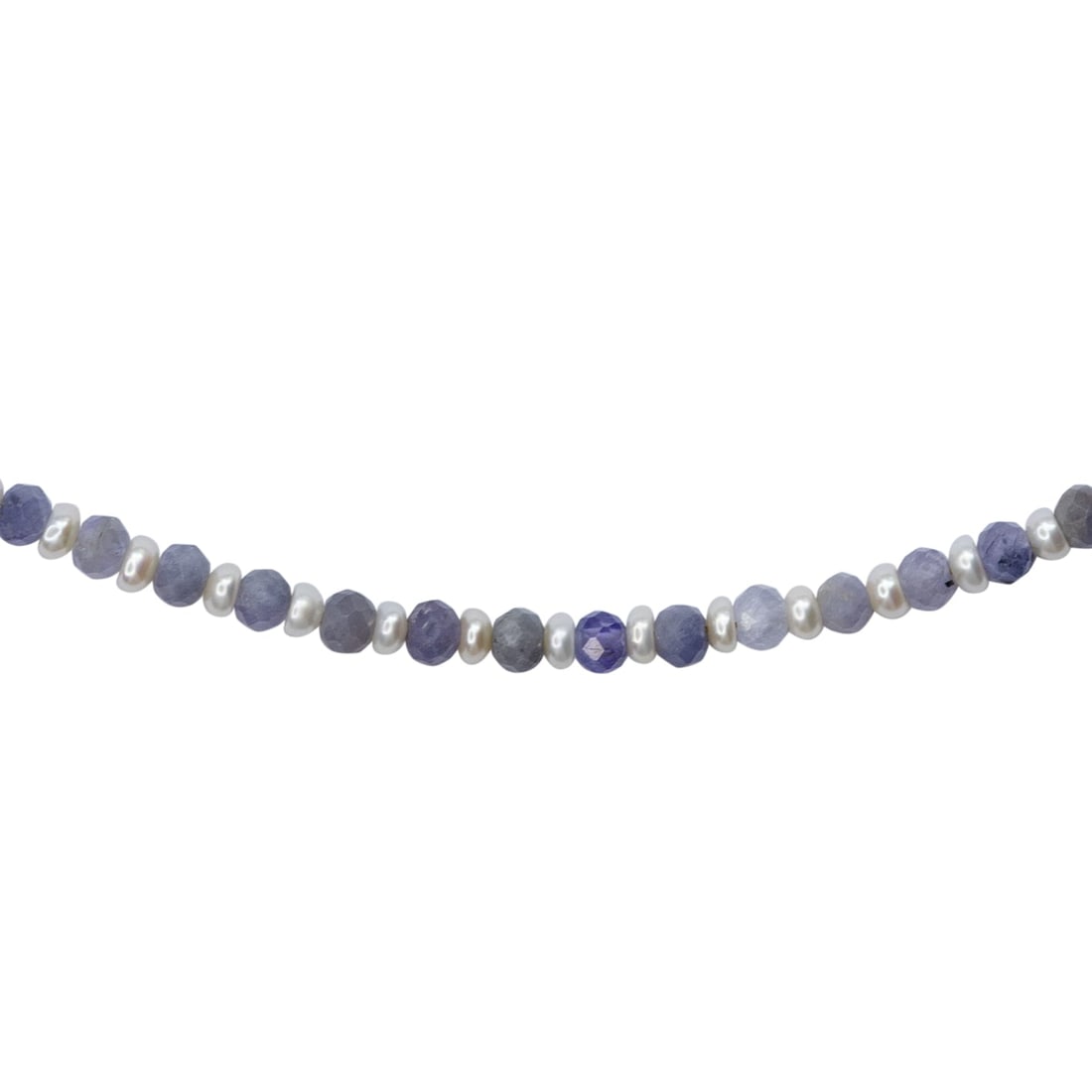 Tanzanite Pearl Necklace 14K Gold - 5