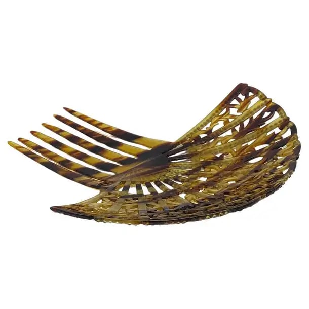 Faux Tortoise Shell Peineta w/Six Fork - 3