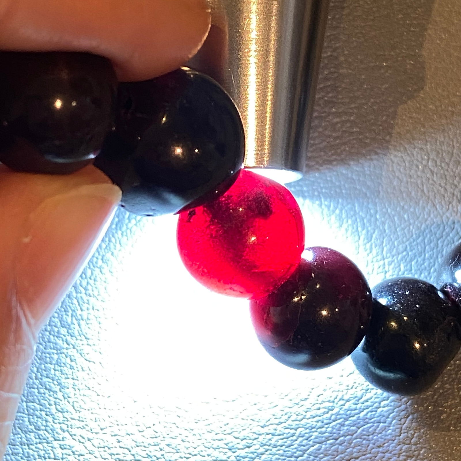 Antique Tunbled Almandine Garnet, 13mm large natural Garnet beads necklace with 18k Gold plated - 9