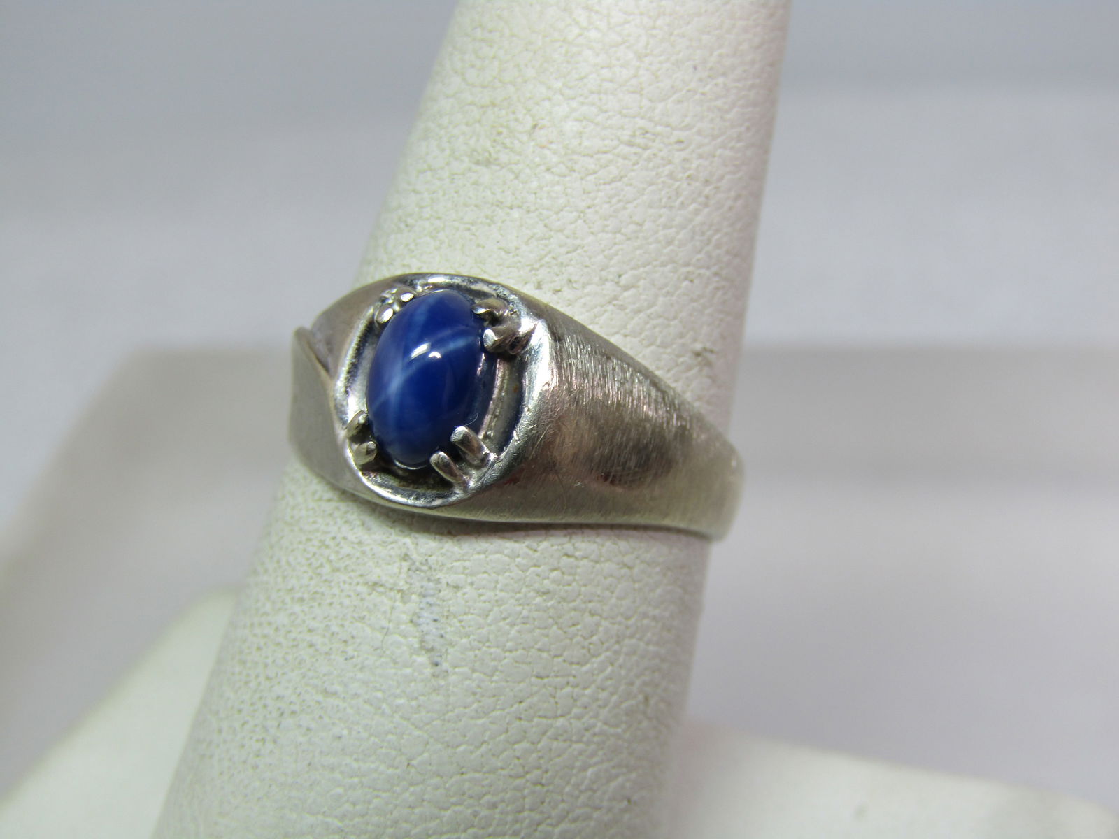 Vintage 10kt Star Sapphire Ring, Men's, Sz. 7.75, Signed JU, 1960's-1970's - 3