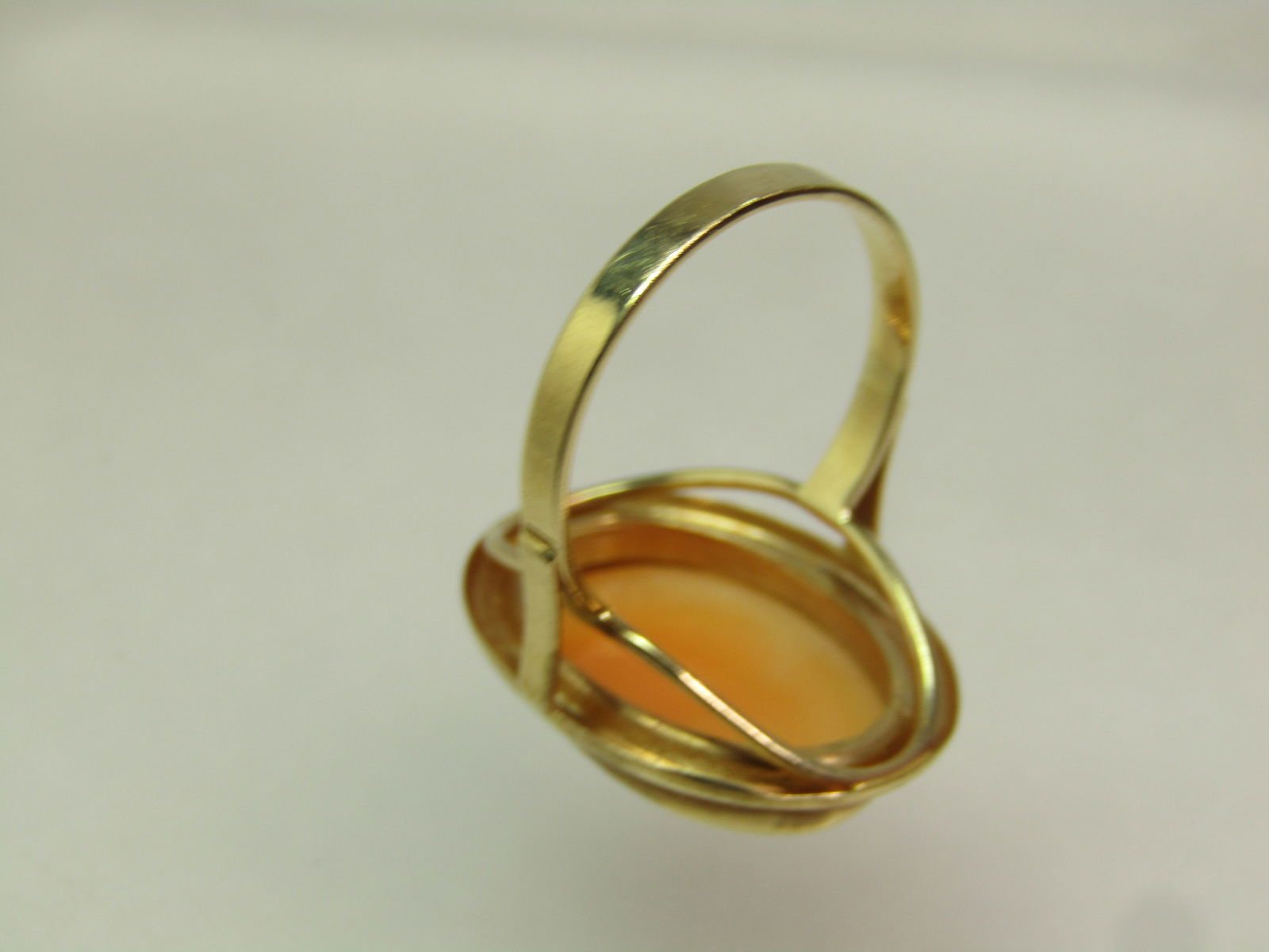 Vintage 14kt Cameo Ring, Sz. 7, Italy, 1970's-1980's, Signed - 5