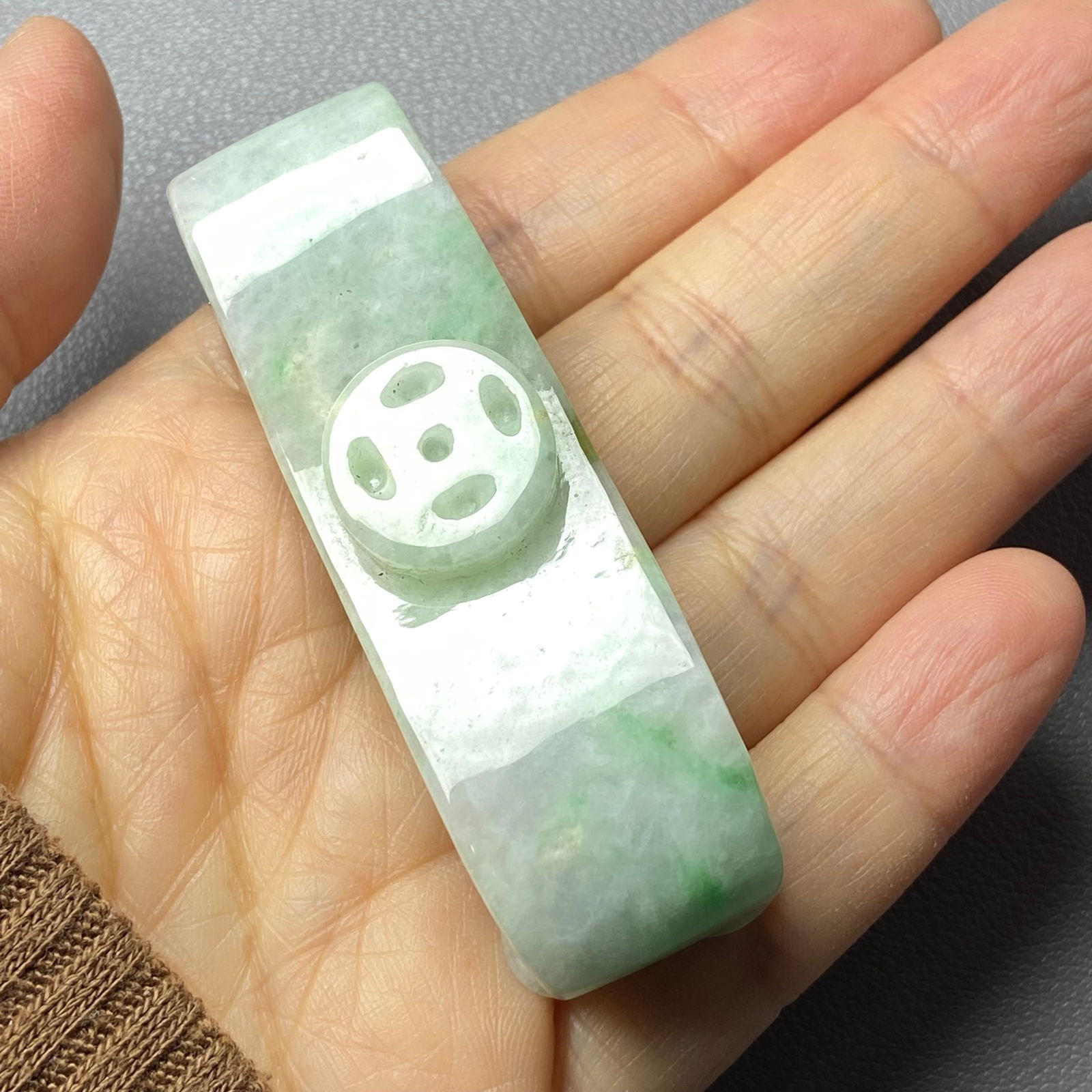 Antique Chinese Apple Green Jadeite Jade Dragon Belt Hook - 15