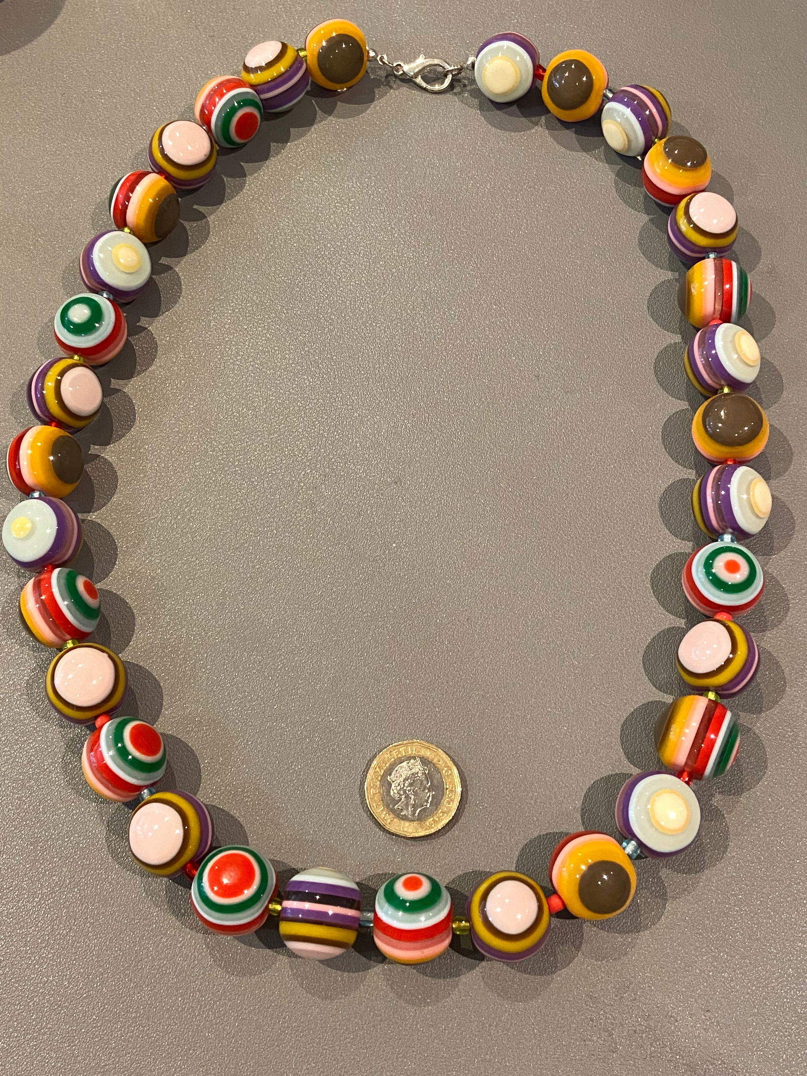 Pop Art Large Olho Grego(Greek Eye) statement Necklace by Sobral - 2