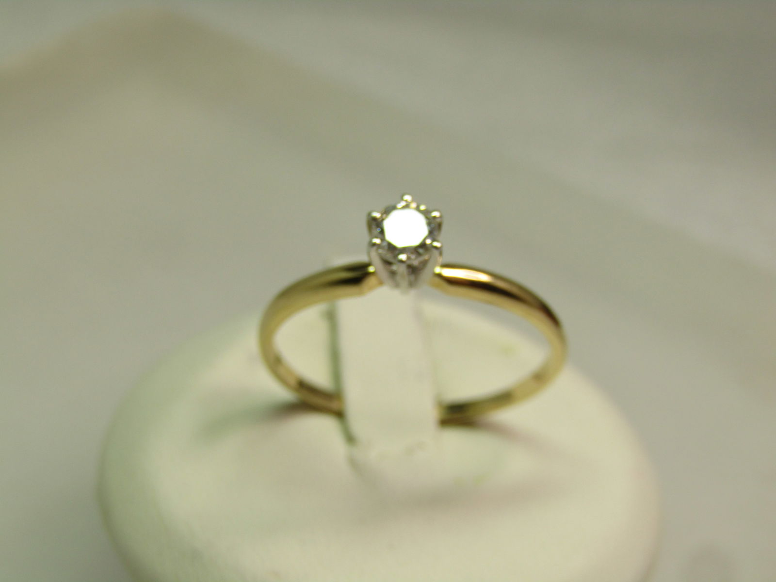 Vintage 14kt Diamond Engagement Rnig, .30 CTW. Sz. 9, Signed J, 1960'S-1970'S - 3