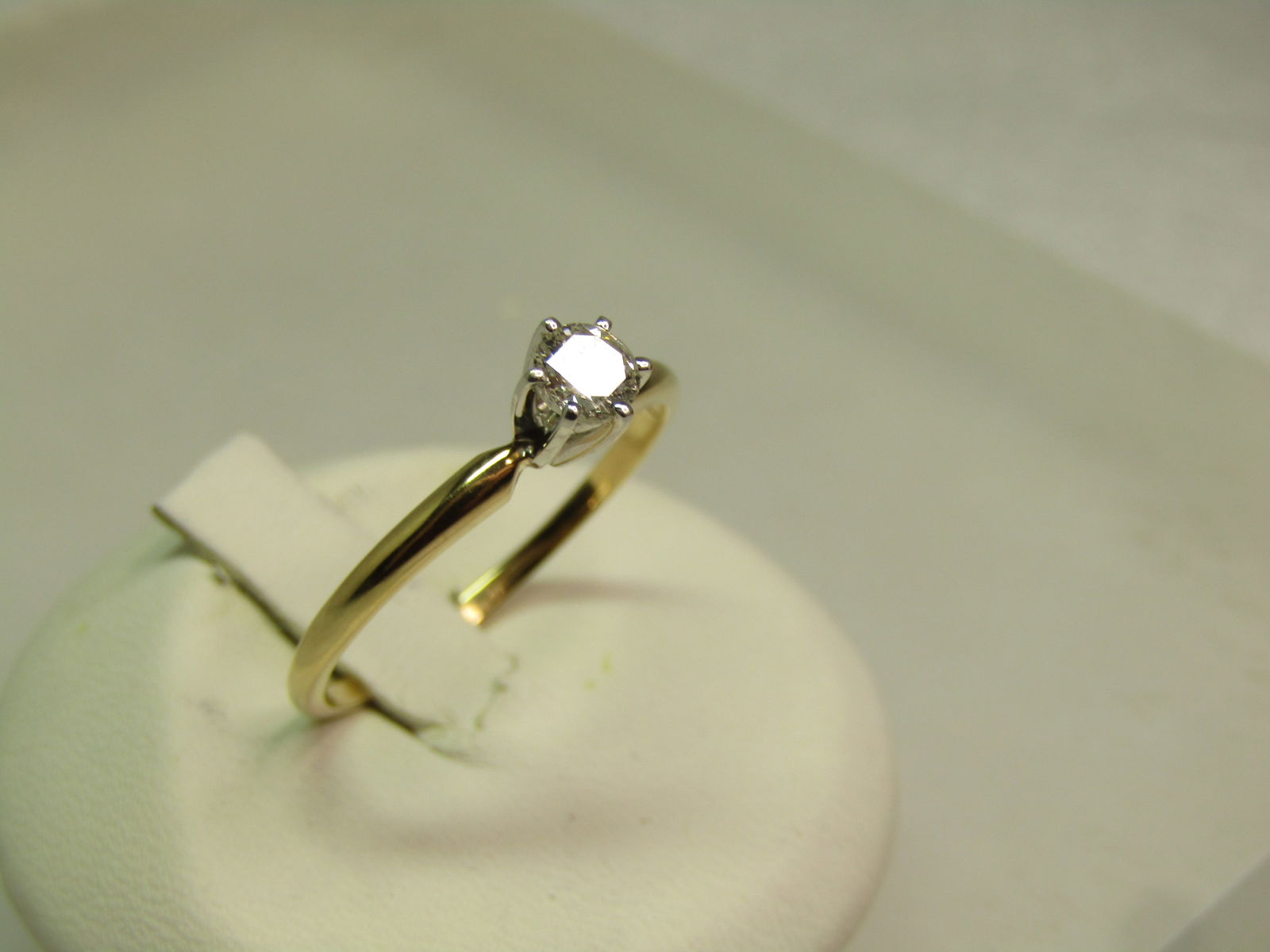 Vintage 14kt Diamond Engagement Rnig, .30 CTW. Sz. 9, Signed J, 1960'S-1970'S - 4