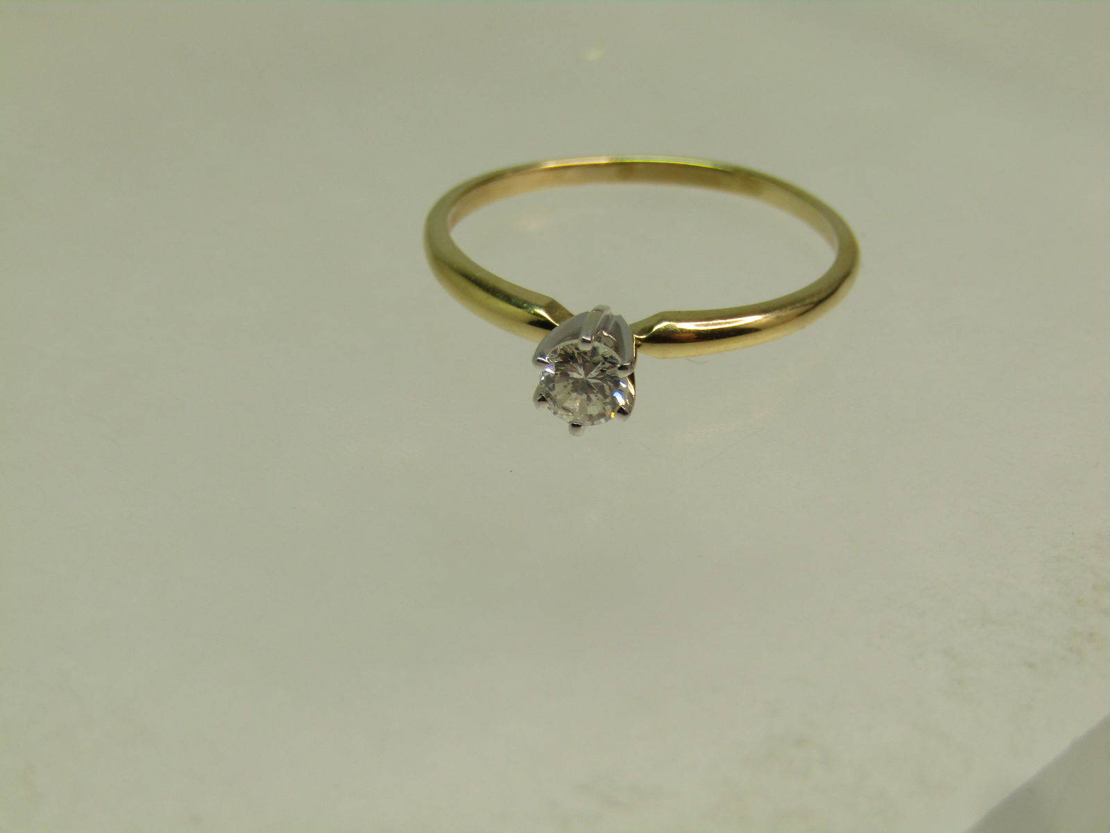 Vintage 14kt Diamond Engagement Rnig, .30 CTW. Sz. 9, Signed J, 1960'S-1970'S - 6