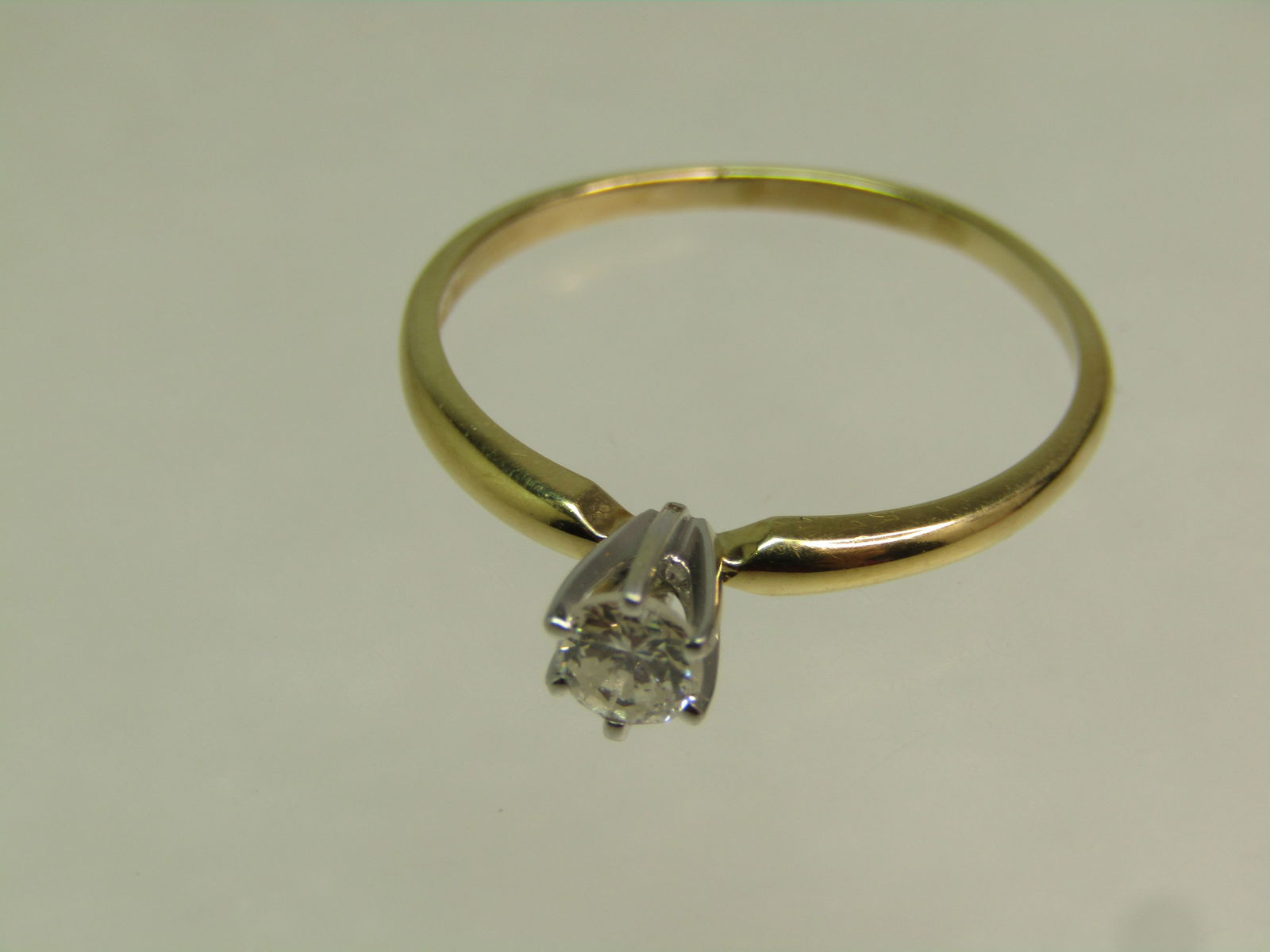 Vintage 14kt Diamond Engagement Rnig, .30 CTW. Sz. 9, Signed J, 1960'S-1970'S - 7