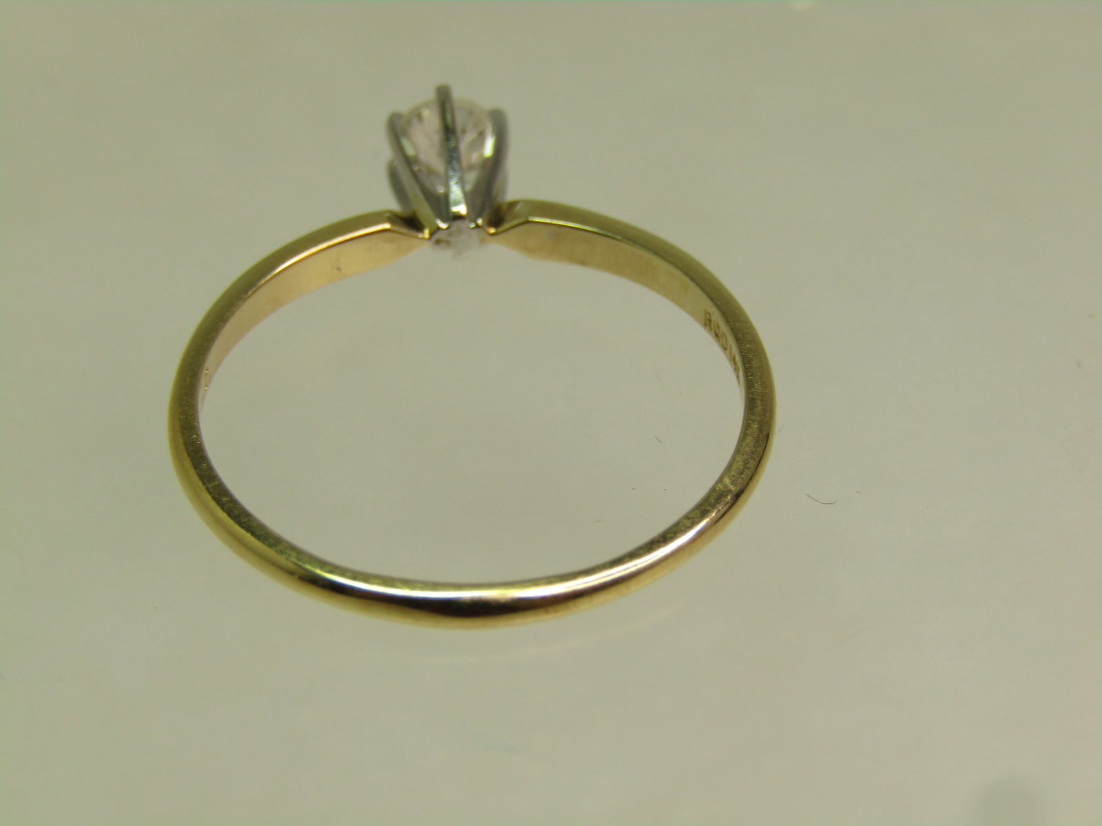 Vintage 14kt Diamond Engagement Rnig, .30 CTW. Sz. 9, Signed J, 1960'S-1970'S - 8