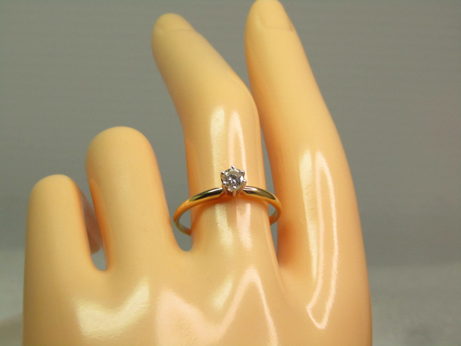 Vintage 14kt Diamond Engagement Rnig, .30 CTW. Sz. 9, Signed J, 1960'S-1970'S - 9