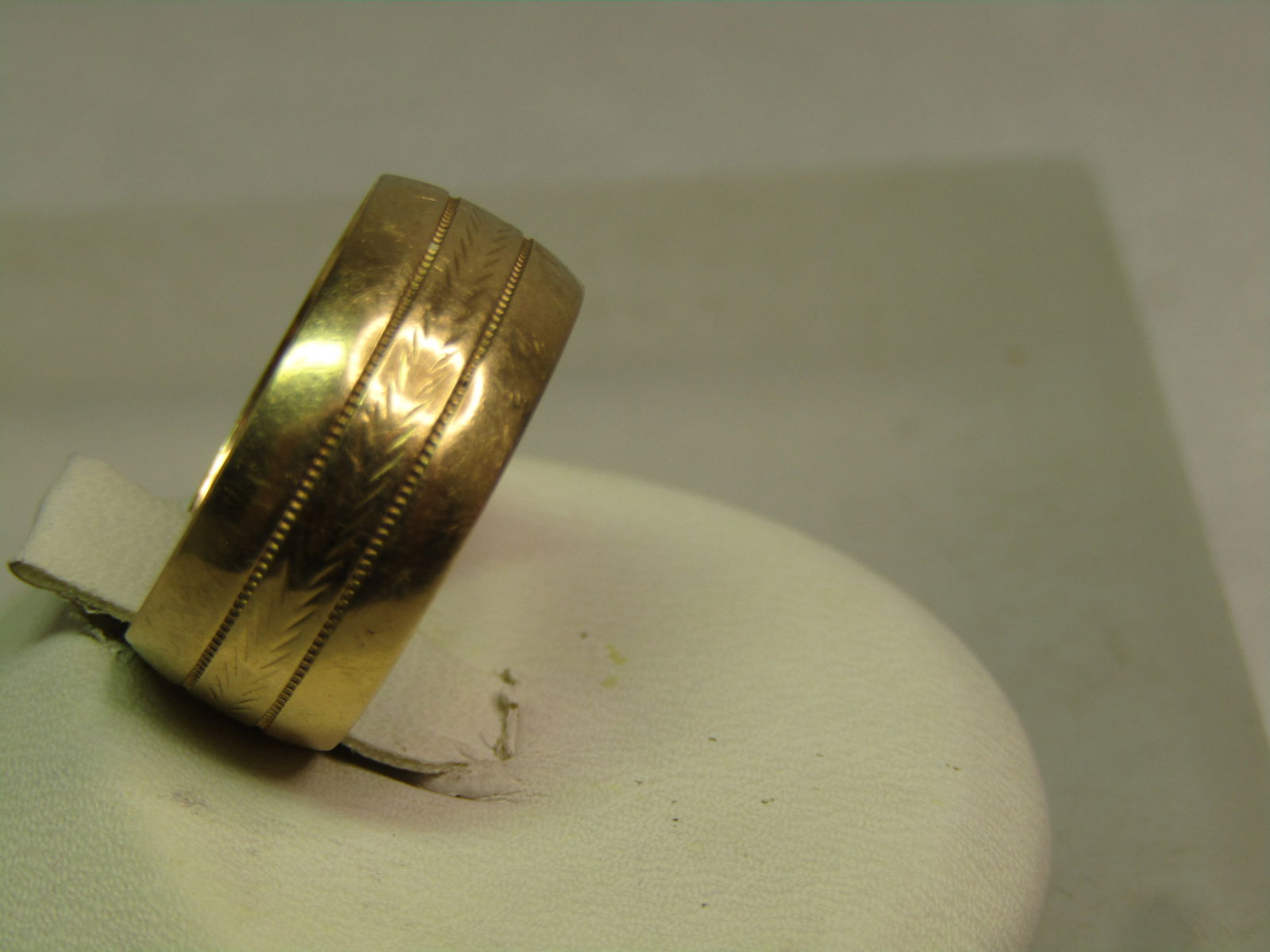 Vintage 14kt 7.5mm Wedding Band, Signed PFG, Sz. 5, 1980's - 3