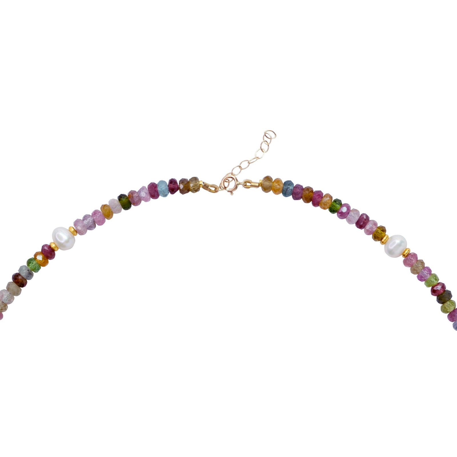 Tourmaline Pearl 14K Gold Necklace - 3