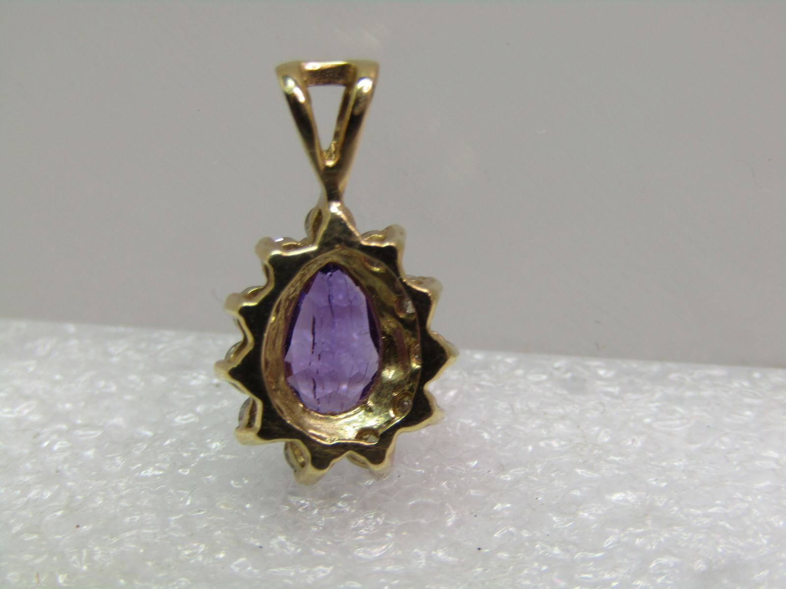 Vintage 14kt Amethyst & Diamond Pendant, Appx. 161 Grams, 1970's-1980's - 4