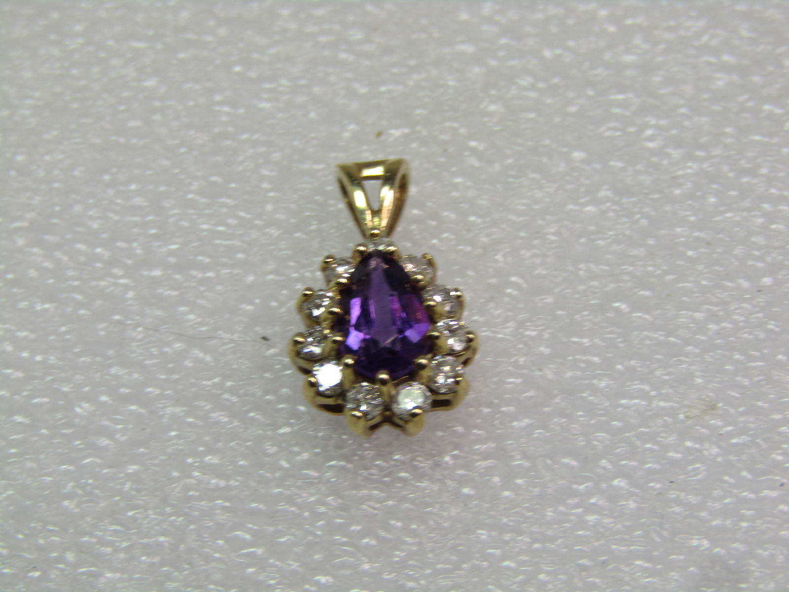 Vintage 14kt Amethyst & Diamond Pendant, Appx. 161 Grams, 1970's-1980's - 5