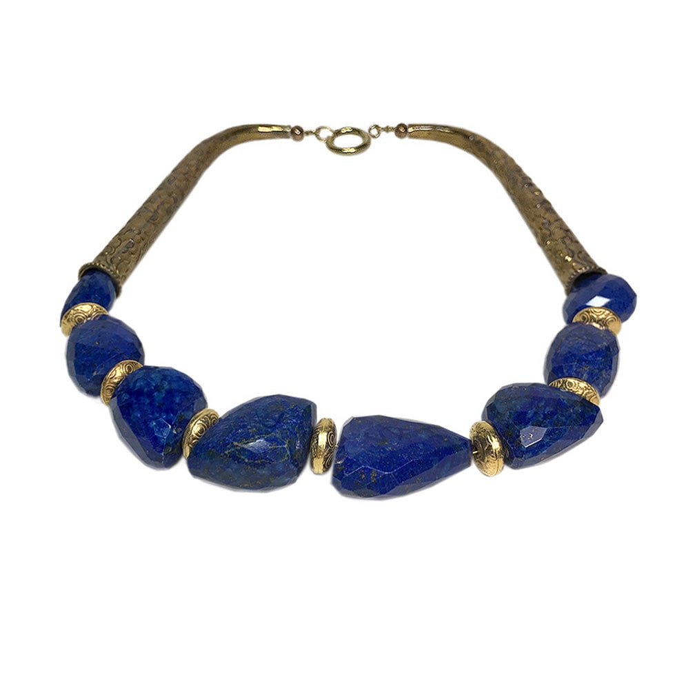 Lapis Lazuli Nugget Necklace - 2