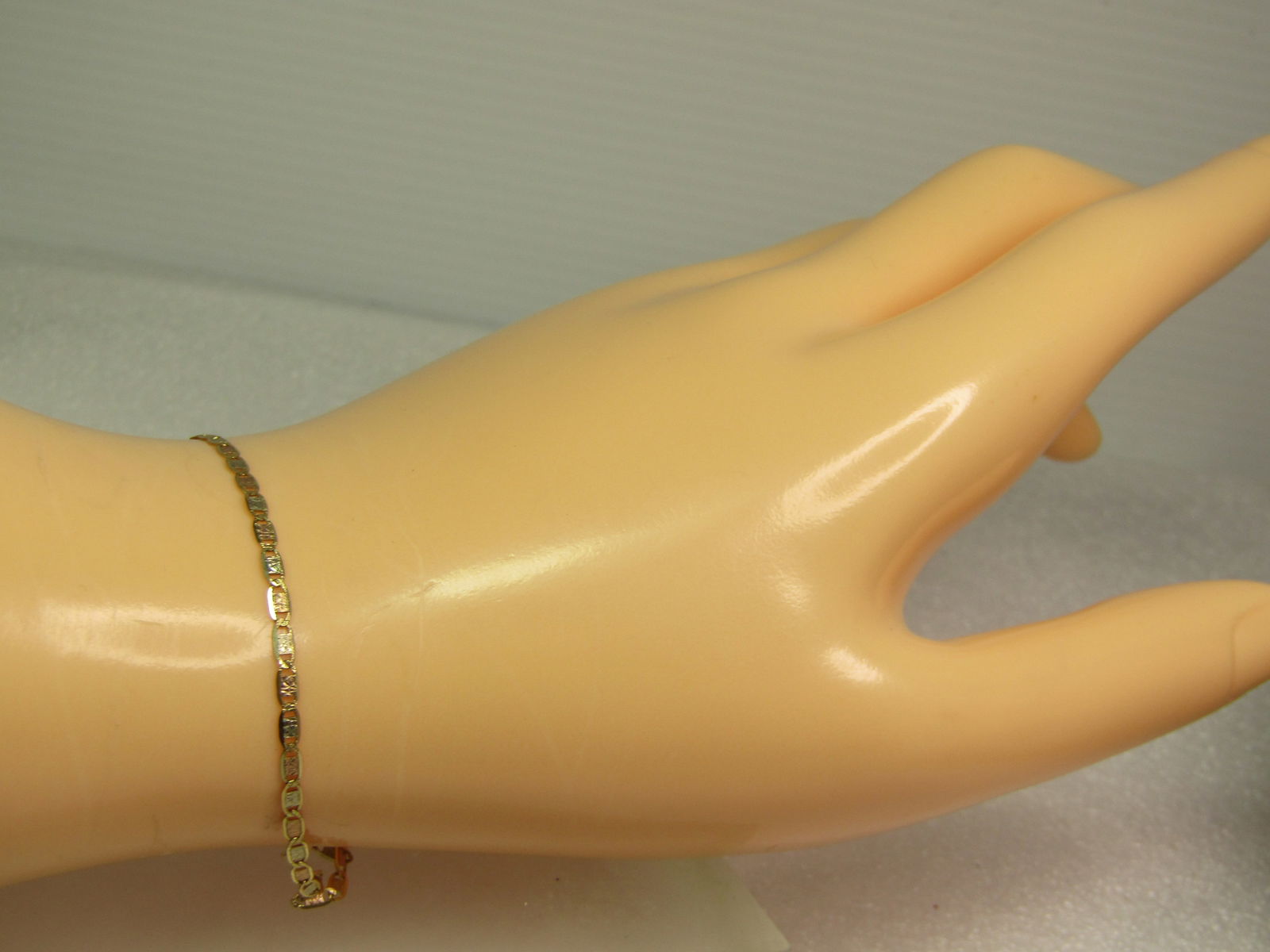 Vintage 10kt Yellow/Rose Gold Bracelet, 8", 1980's, Signed PGDA, Italy - 5