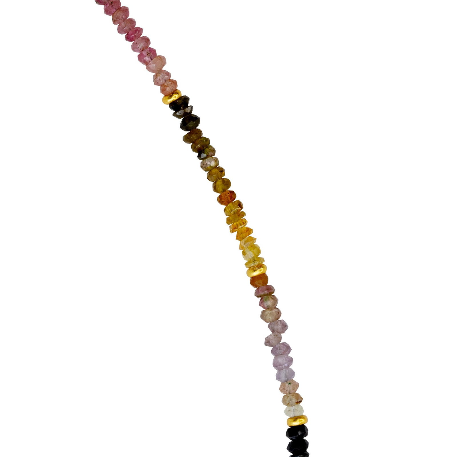 Rainbow Ombre Tourmaline 14k Gold Necklace - 9