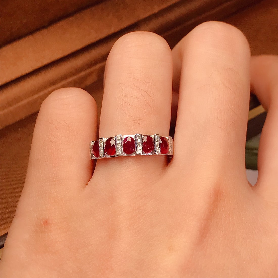 14K GOLD 1.45 CT NATURAL RUBY & DIAMOND RING - 4