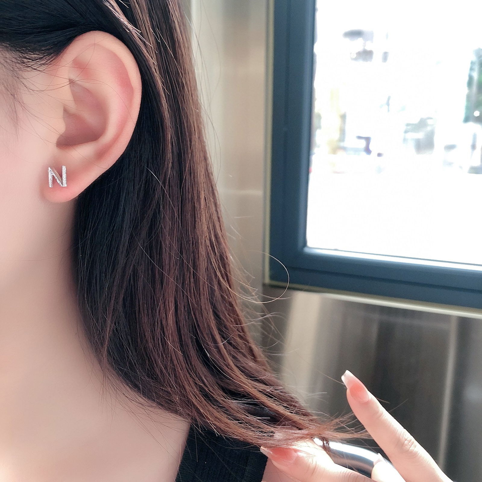 14K GOLD 0.06 CT NATURAL H DIAMOND EARRINGS - 4