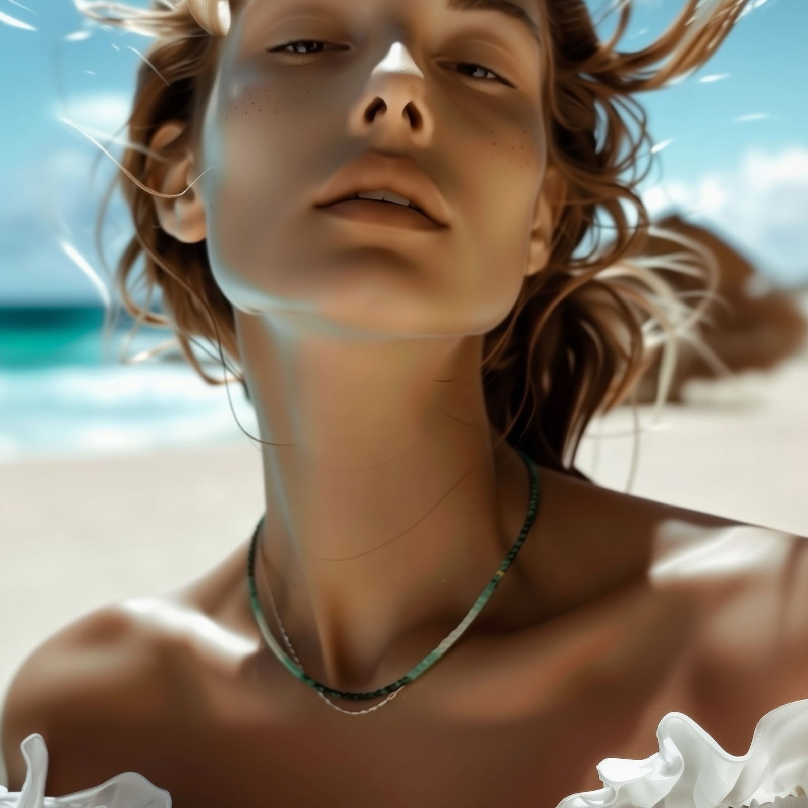 Birthstone May Emerald Ombre Necklace 14K Gold II - 2