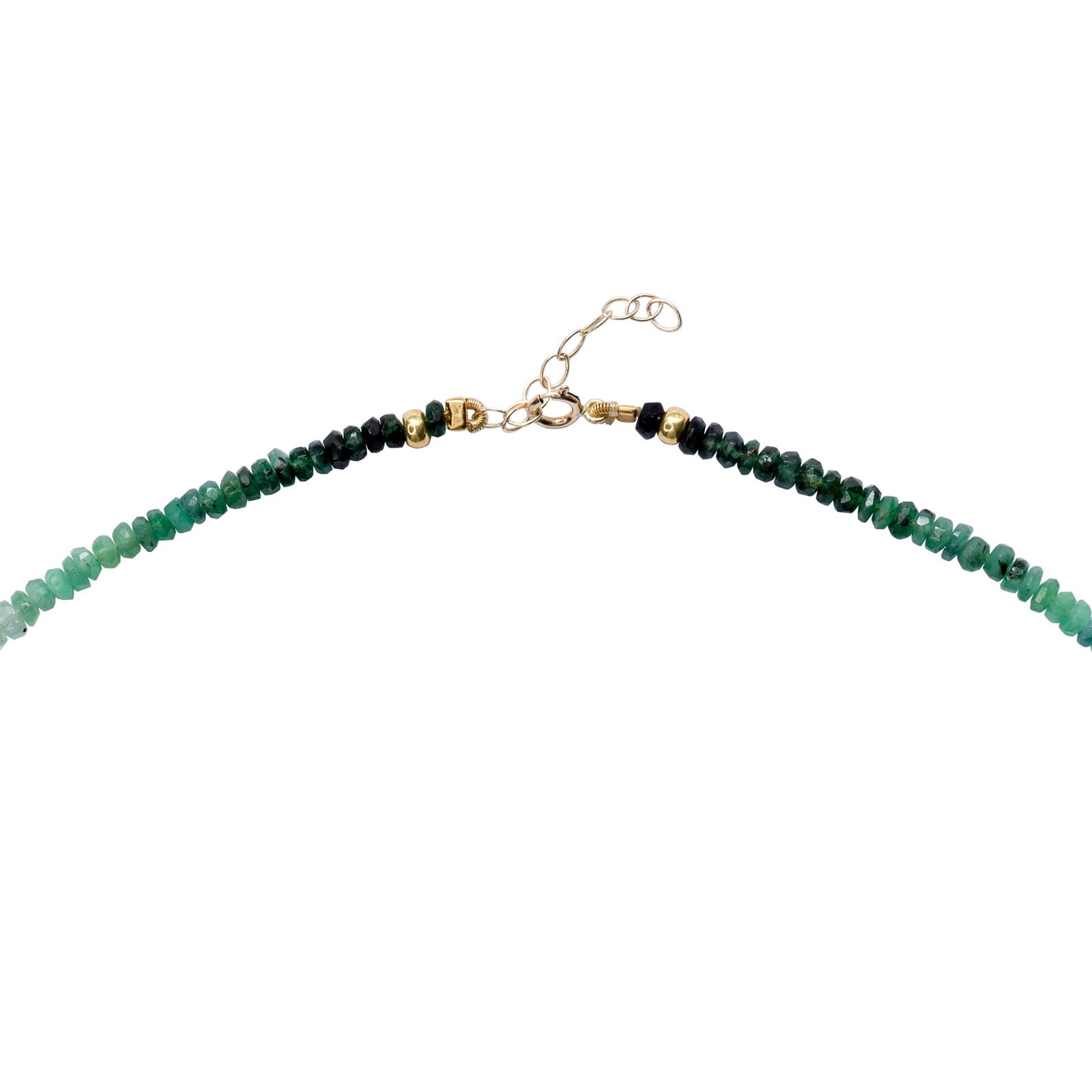 Birthstone May Emerald Ombre Necklace 14K Gold II - 3