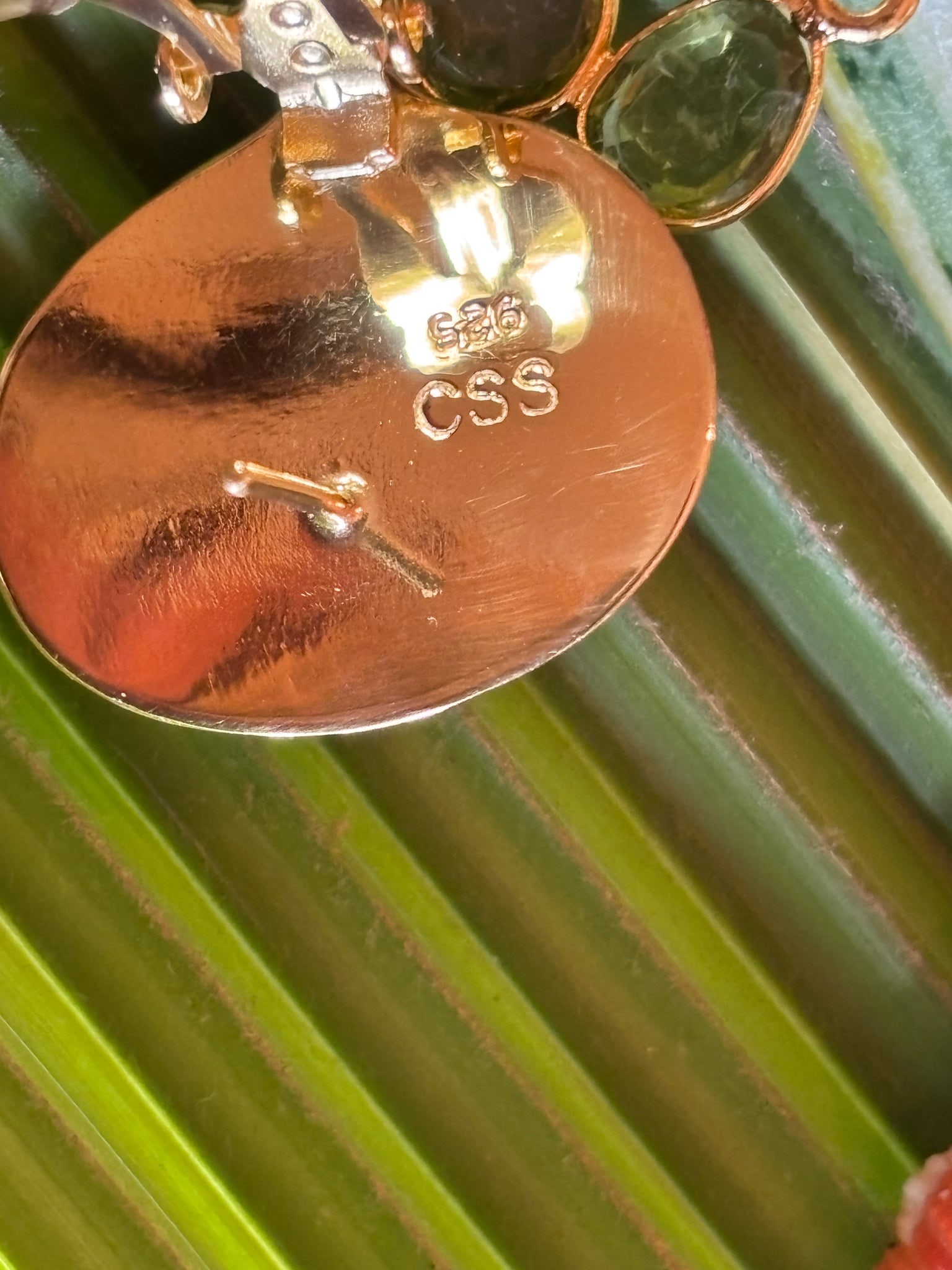 Shell Drop Earrings with Urchin Spines & Peridot - 2