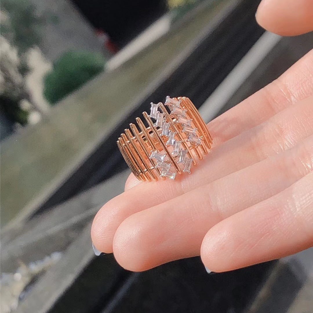 14K GOLD 0.49 CT NATURAL H DIAMOND RING - 5