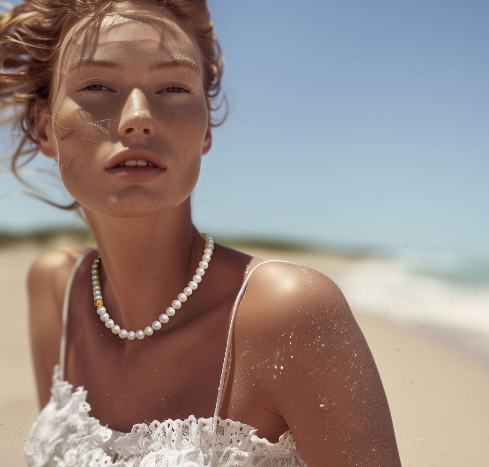 Modern Pearls & Gold Bead Necklace - 2