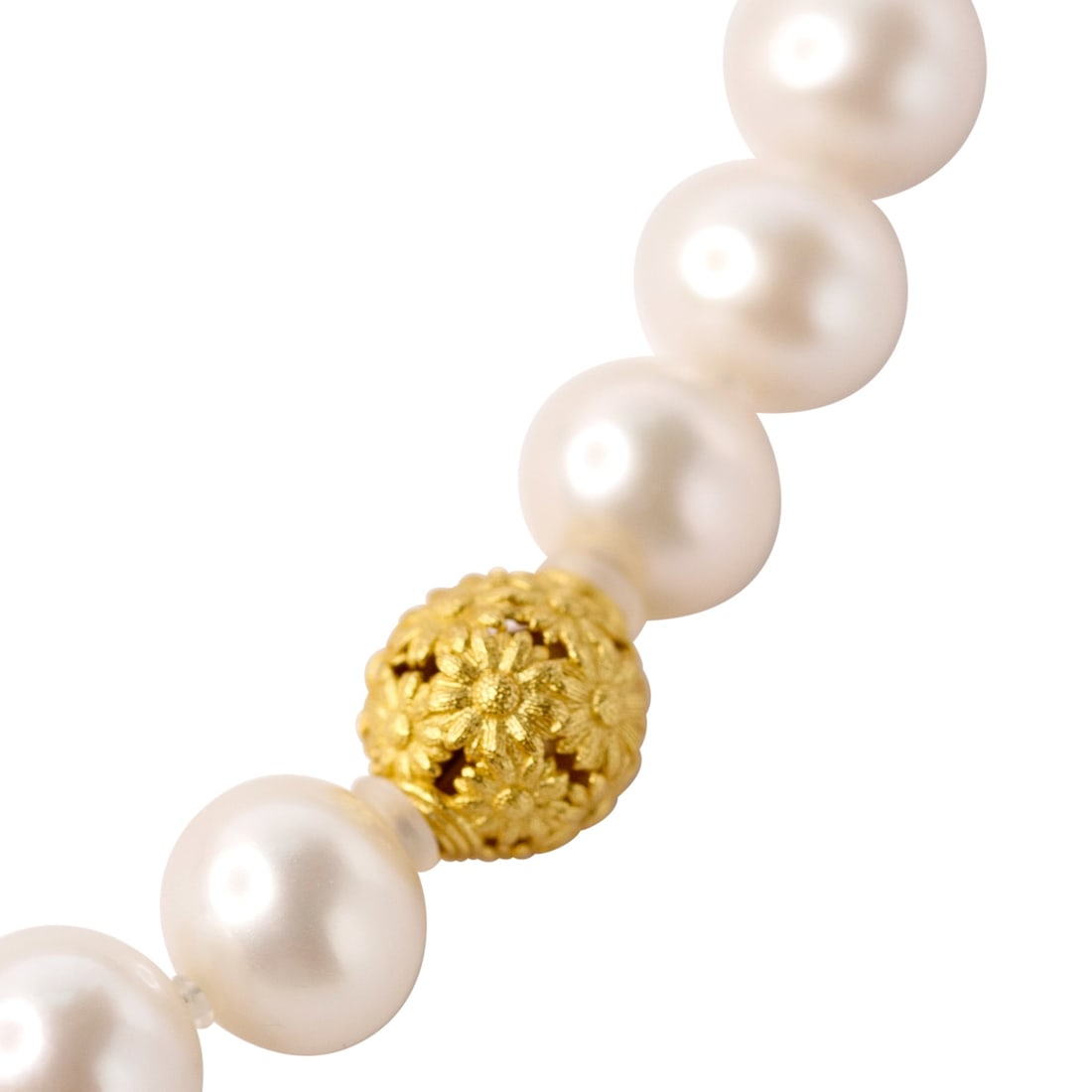 Modern Pearls & Gold Bead Necklace - 4