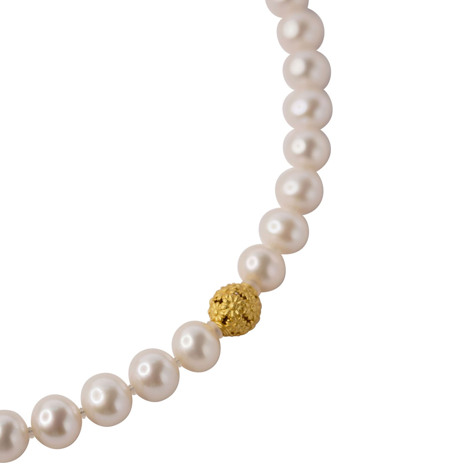 Modern Pearls & Gold Bead Necklace - 6