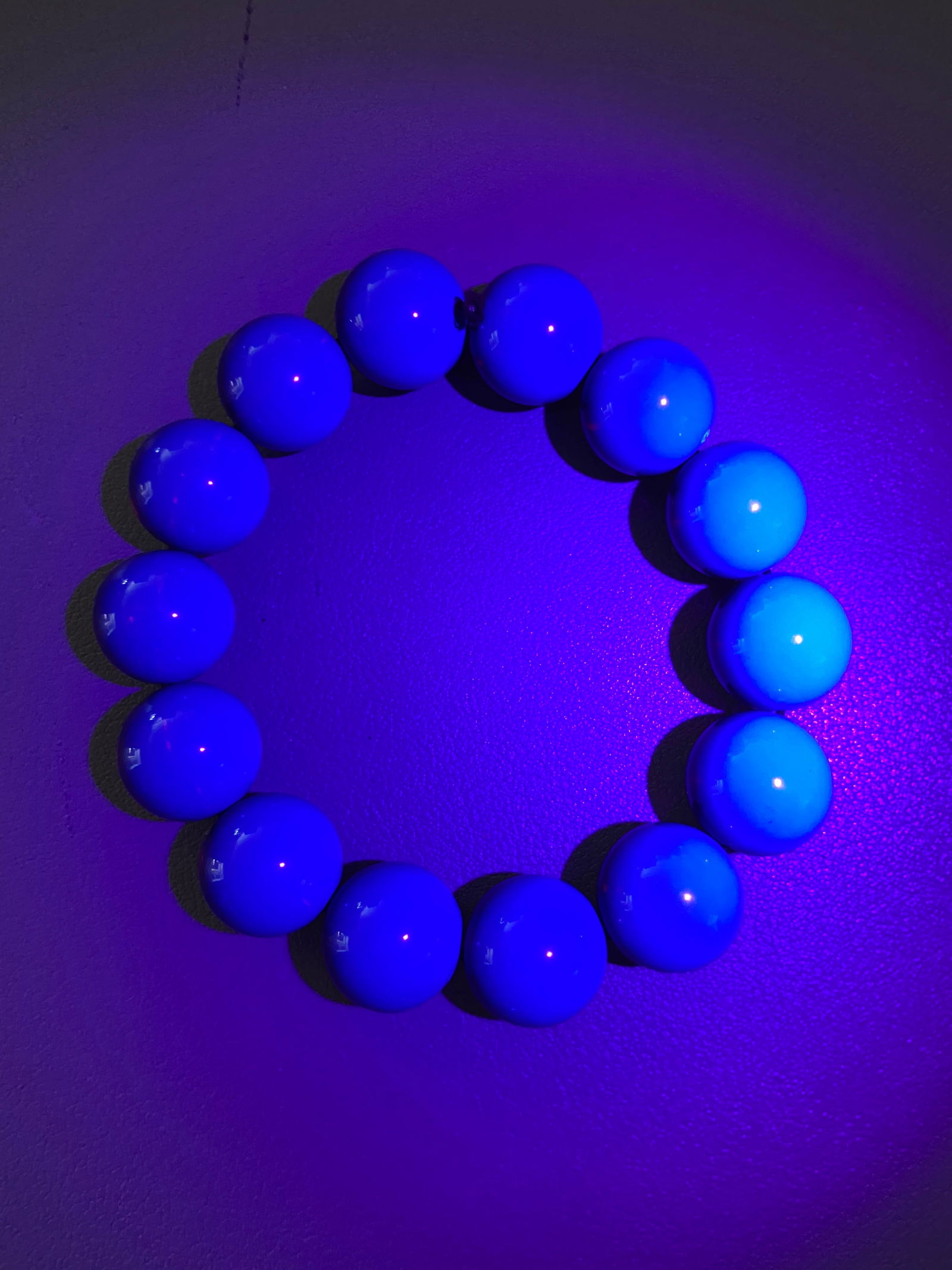 16mm Vintage Cherry Amber-like Early Plastic Beads Elastic Bracelet - 4