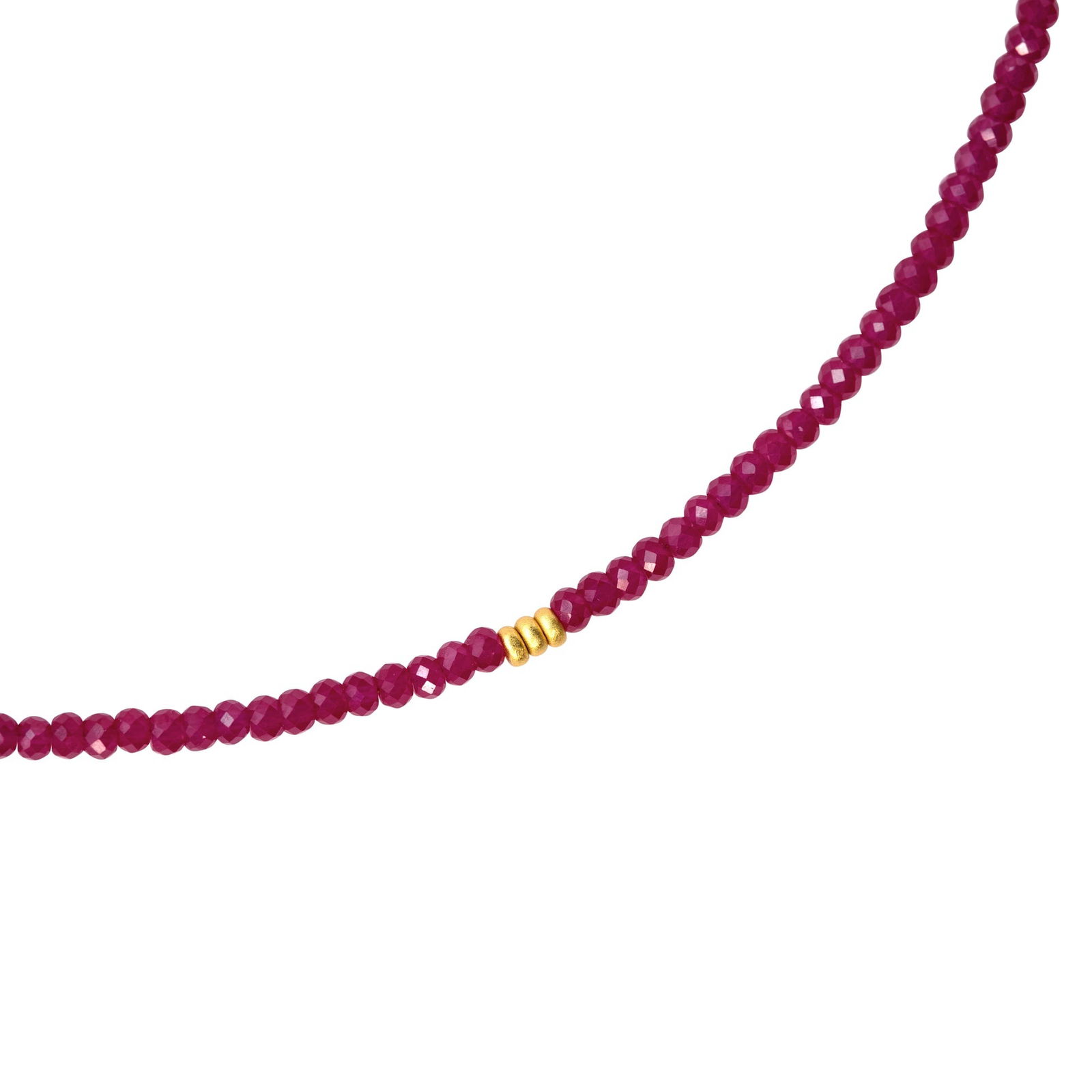 Birthstone July Ruby Necklace 18K Gold - 3
