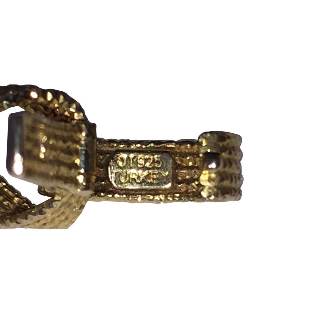 Artisan Mexican Hand Made Bull Horn Flapper Oblong Ring Necklace - 6