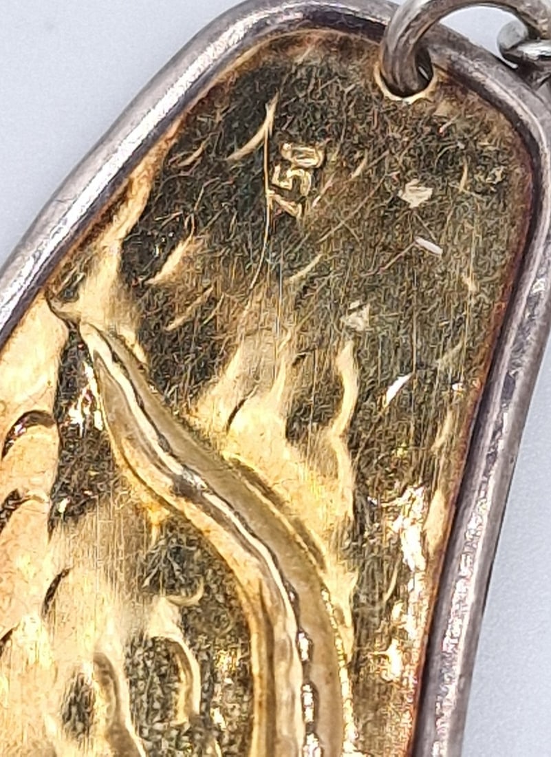 Necklace in 18 kt solid gold and 800 silver - 4