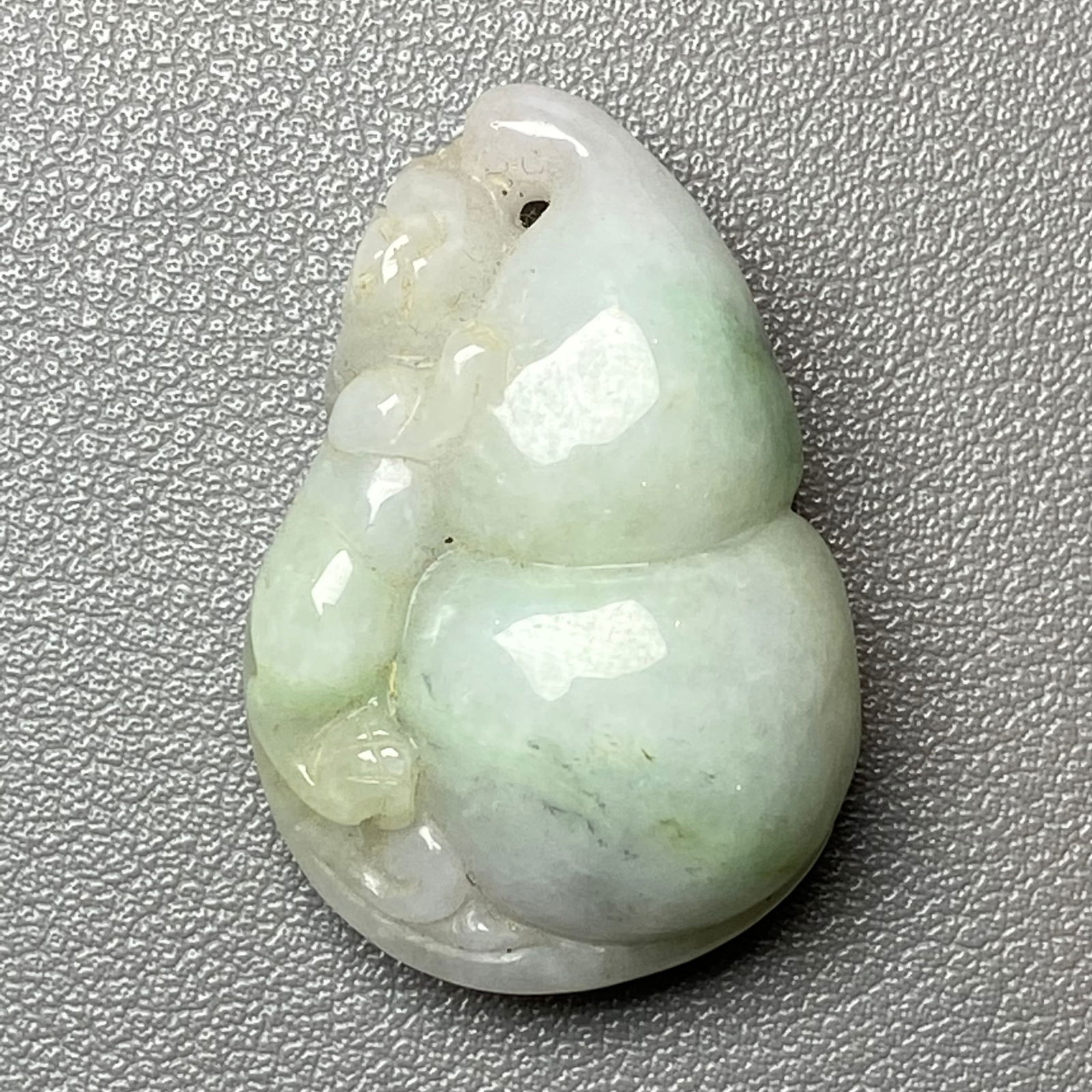 Antique Chinese Natural Jadeite Jade Carved Gourd and Mythical Creature - 6