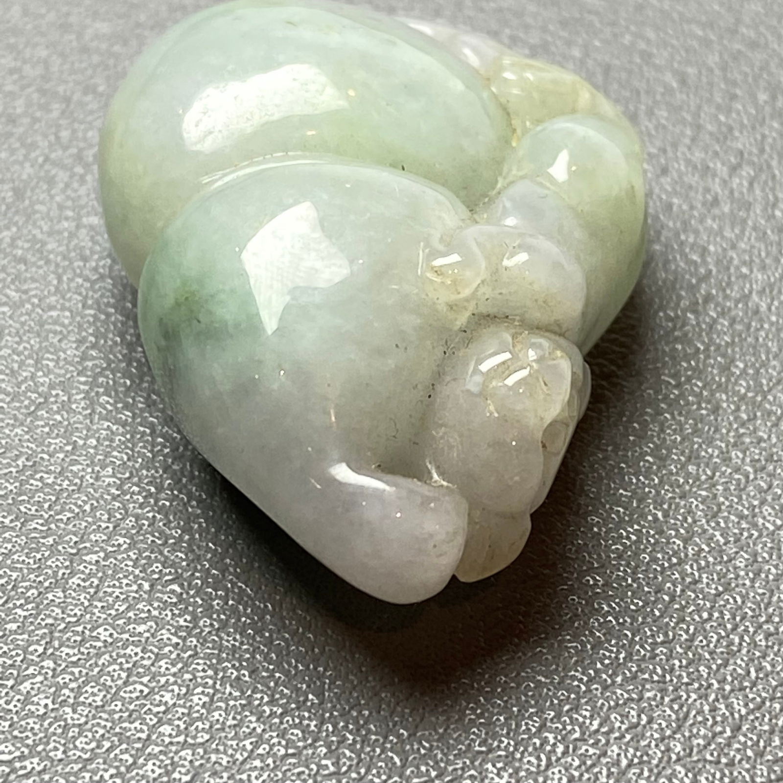 Antique Chinese Natural Jadeite Jade Carved Gourd and Mythical Creature - 8