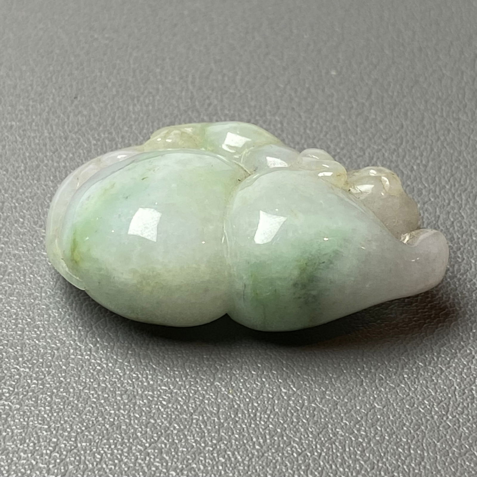 Antique Chinese Natural Jadeite Jade Carved Gourd and Mythical Creature - 9