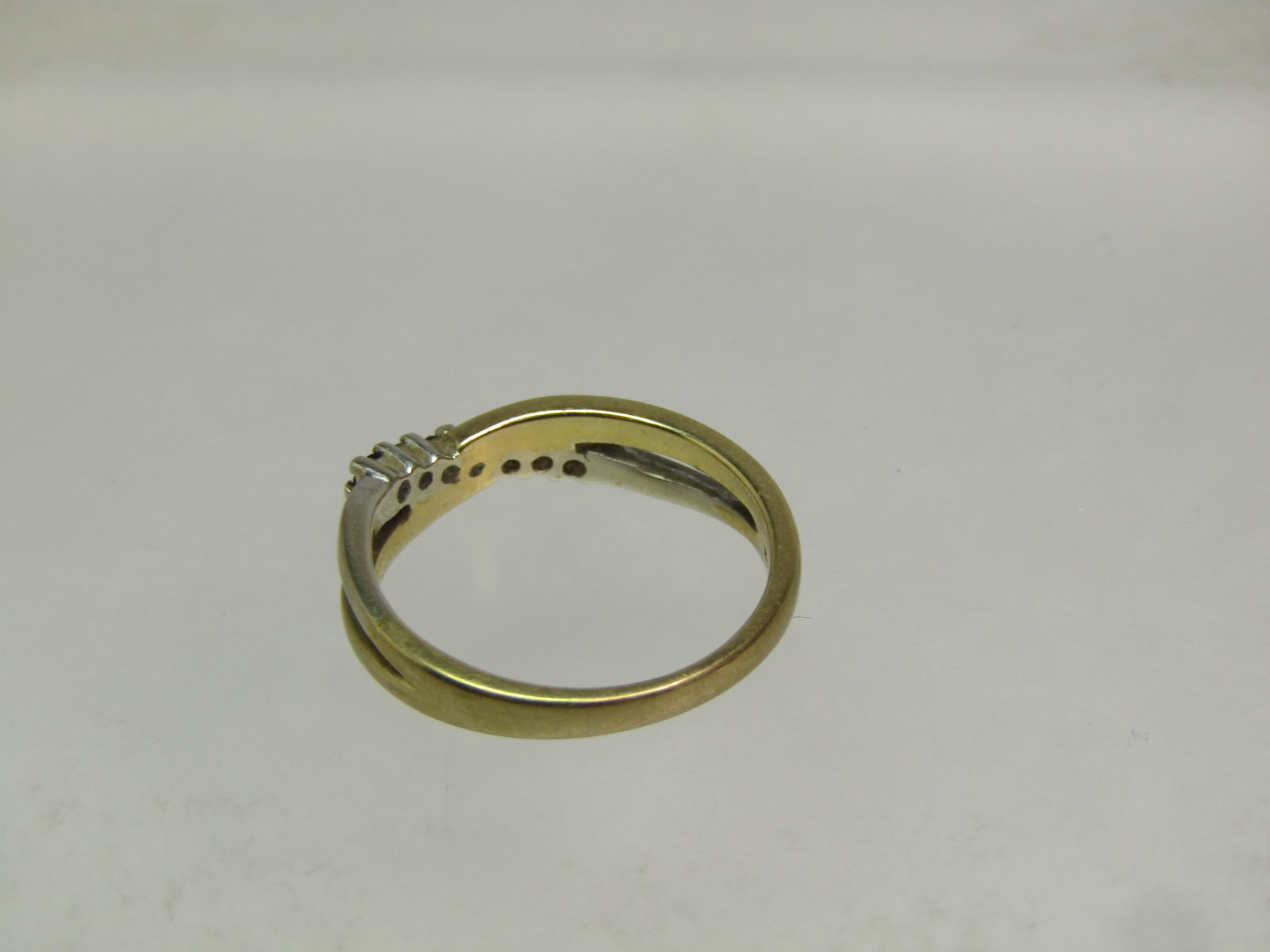 Vintage 10kt Crisscross Black Spinel Diamond Ring, Sz. 7, 1980's - 6