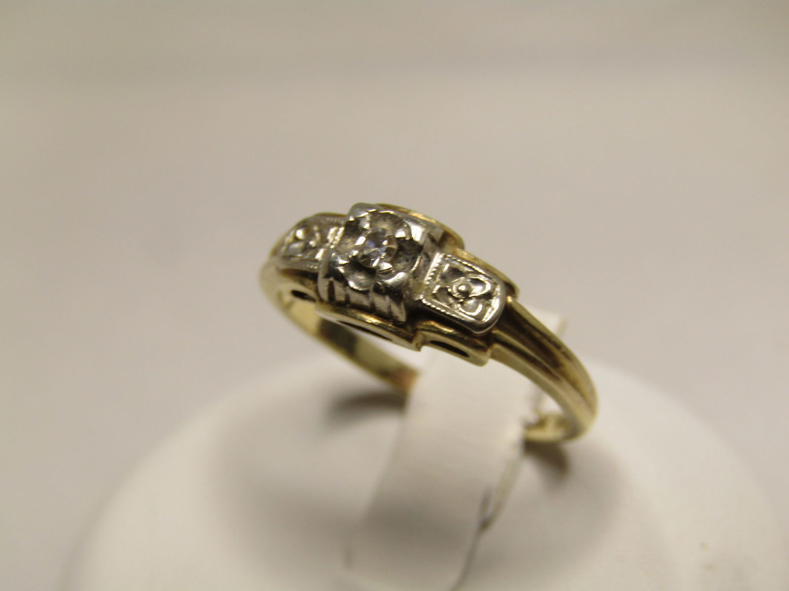 Antique14kt Diamond Engagement Ring, Sz. 6, Signed Columbia, 1920's-1930's - 2