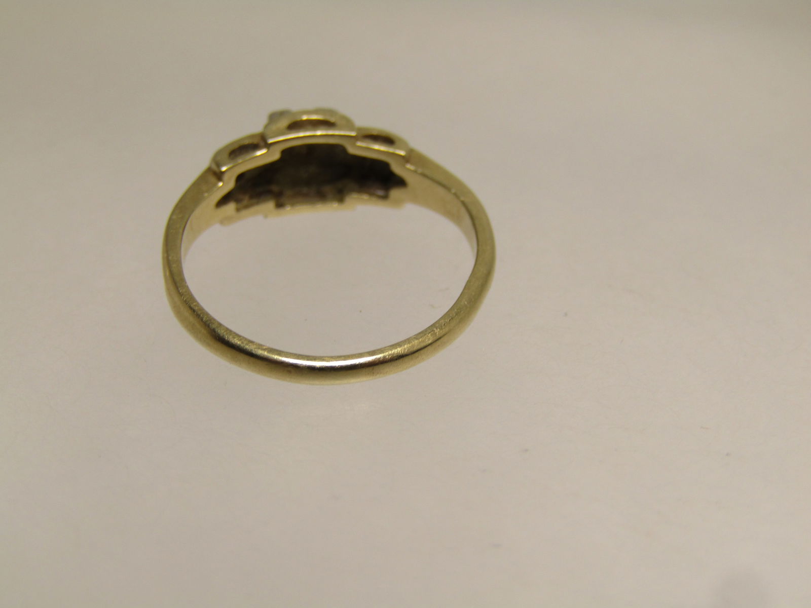 Antique14kt Diamond Engagement Ring, Sz. 6, Signed Columbia, 1920's-1930's - 6