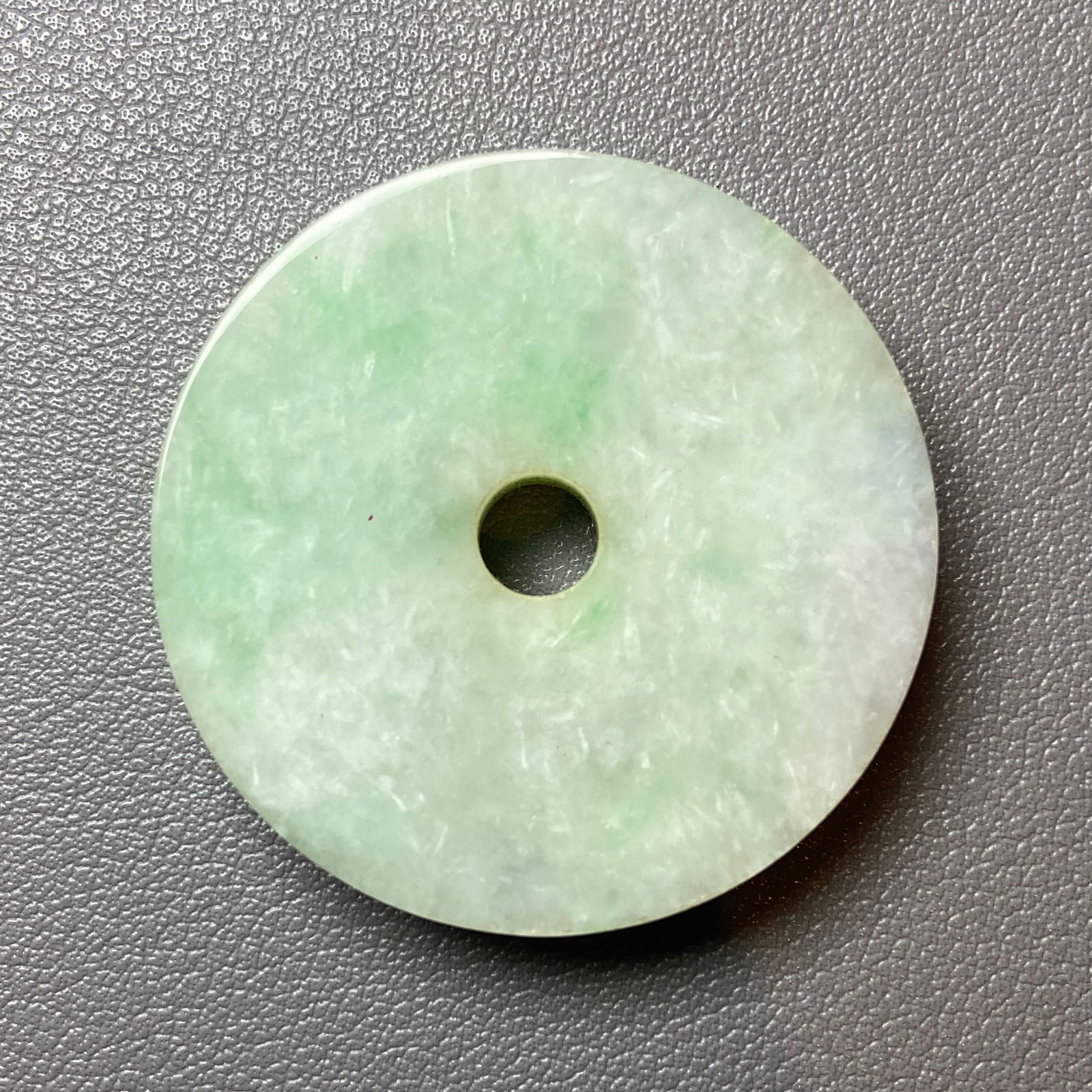 Grade A Apple Green Jadeite Jade carved Ping An Kou (1 of 10)
