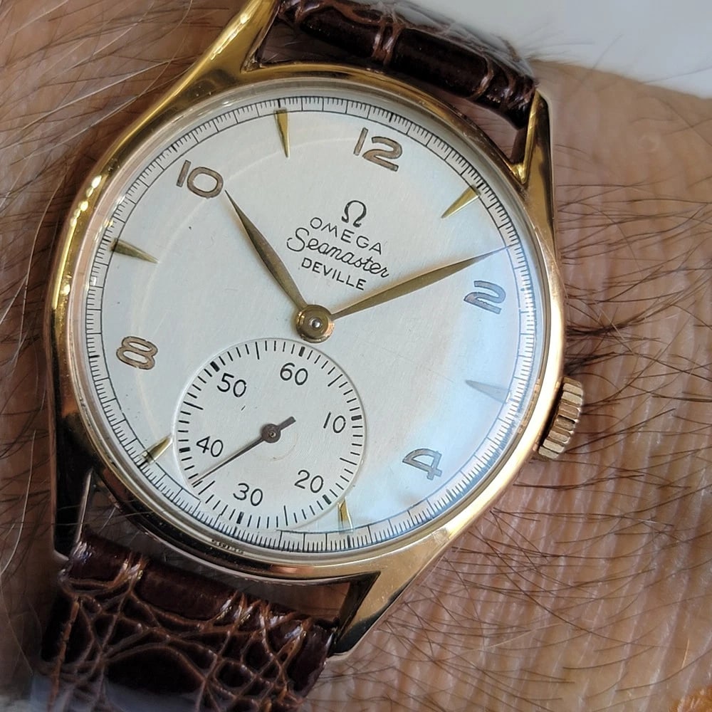 Omega Seamaster 2508 DeVille 18k Rose Gold 36mm Mens 1940s Manual Wind RA711 - 14