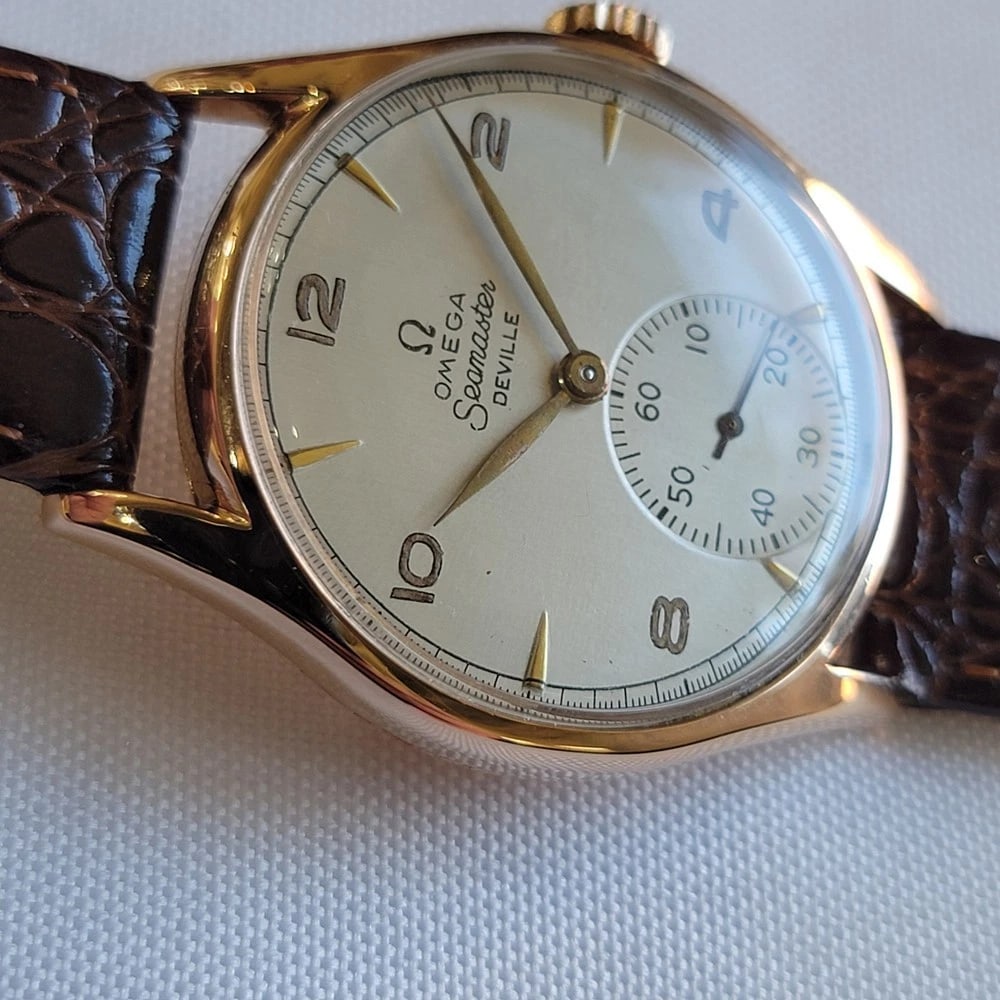 Omega Seamaster 2508 DeVille 18k Rose Gold 36mm Mens 1940s Manual Wind RA711 - 6