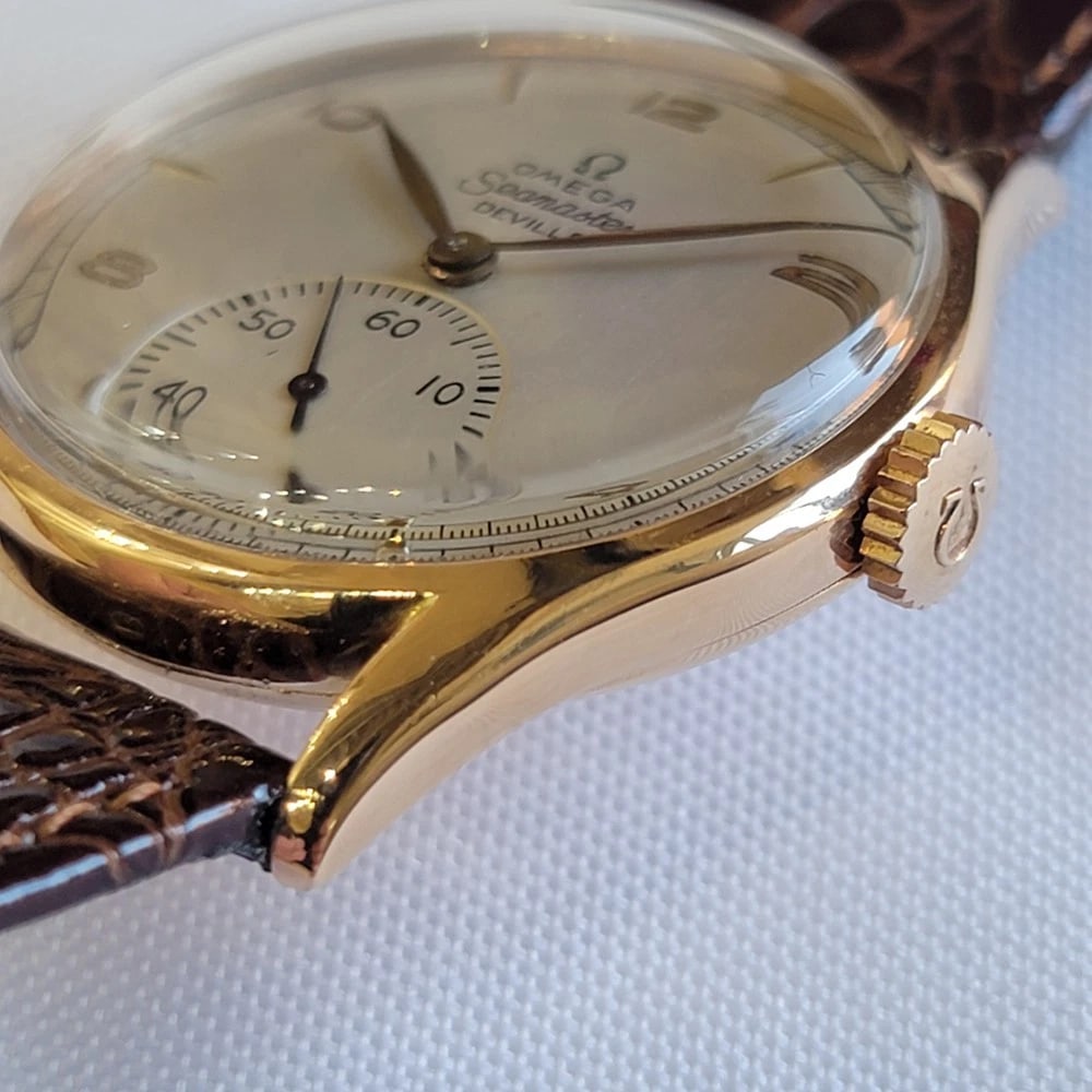 Omega Seamaster 2508 DeVille 18k Rose Gold 36mm Mens 1940s Manual Wind RA711 - 7