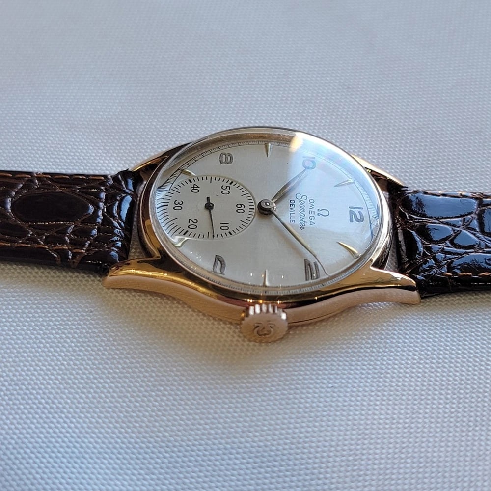 Omega Seamaster 2508 DeVille 18k Rose Gold 36mm Mens 1940s Manual Wind RA711 - 9