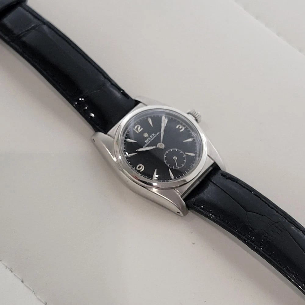 Rolex Oyster Perpetual 5052 34m Bubbleback 1940s Mens Vintage Automatic RA660 - 7